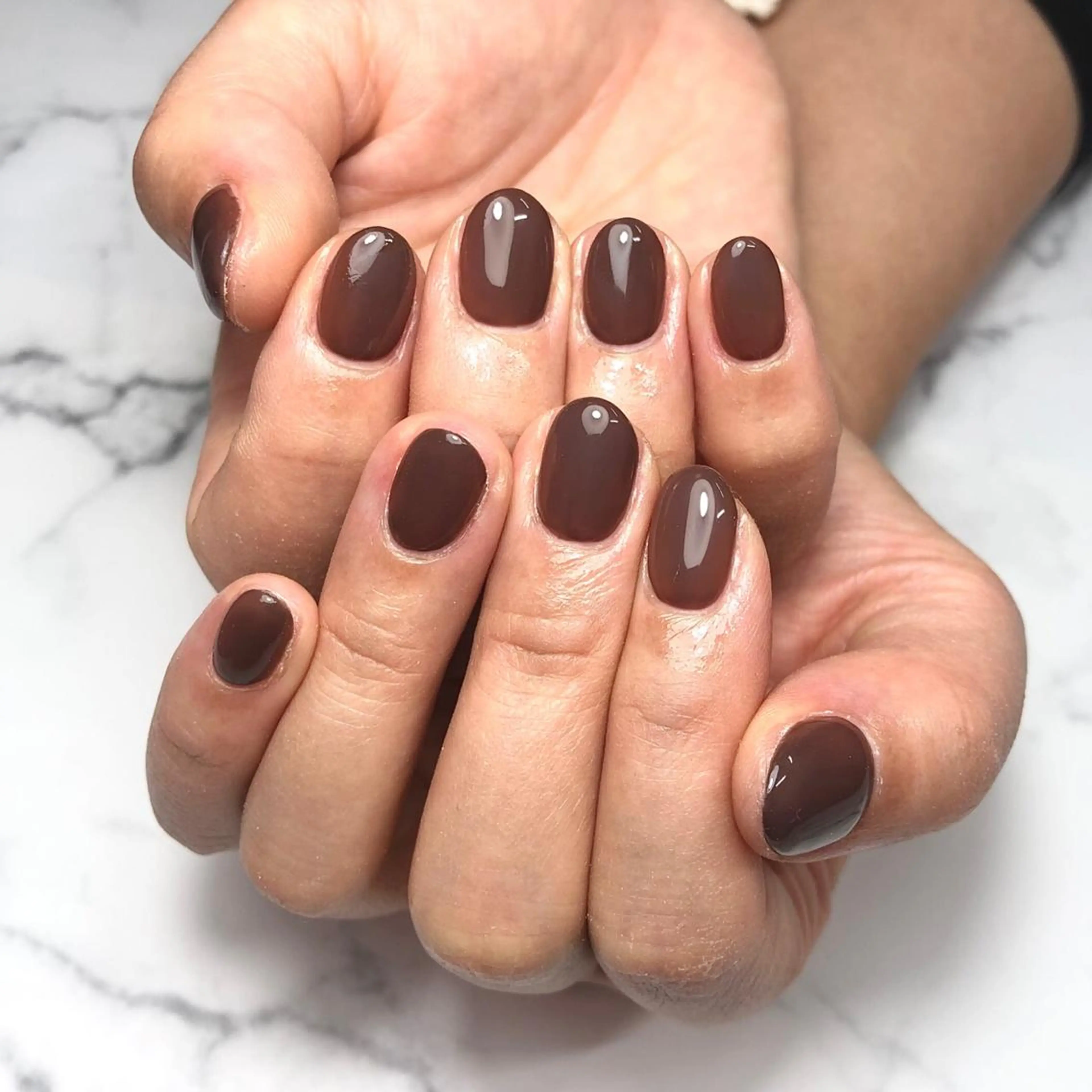 ネイル アートネイル ブラウン マグネットネイル ミラーネイル 持ち込み ハンドネイル NAIL NOWのネイルデザイン