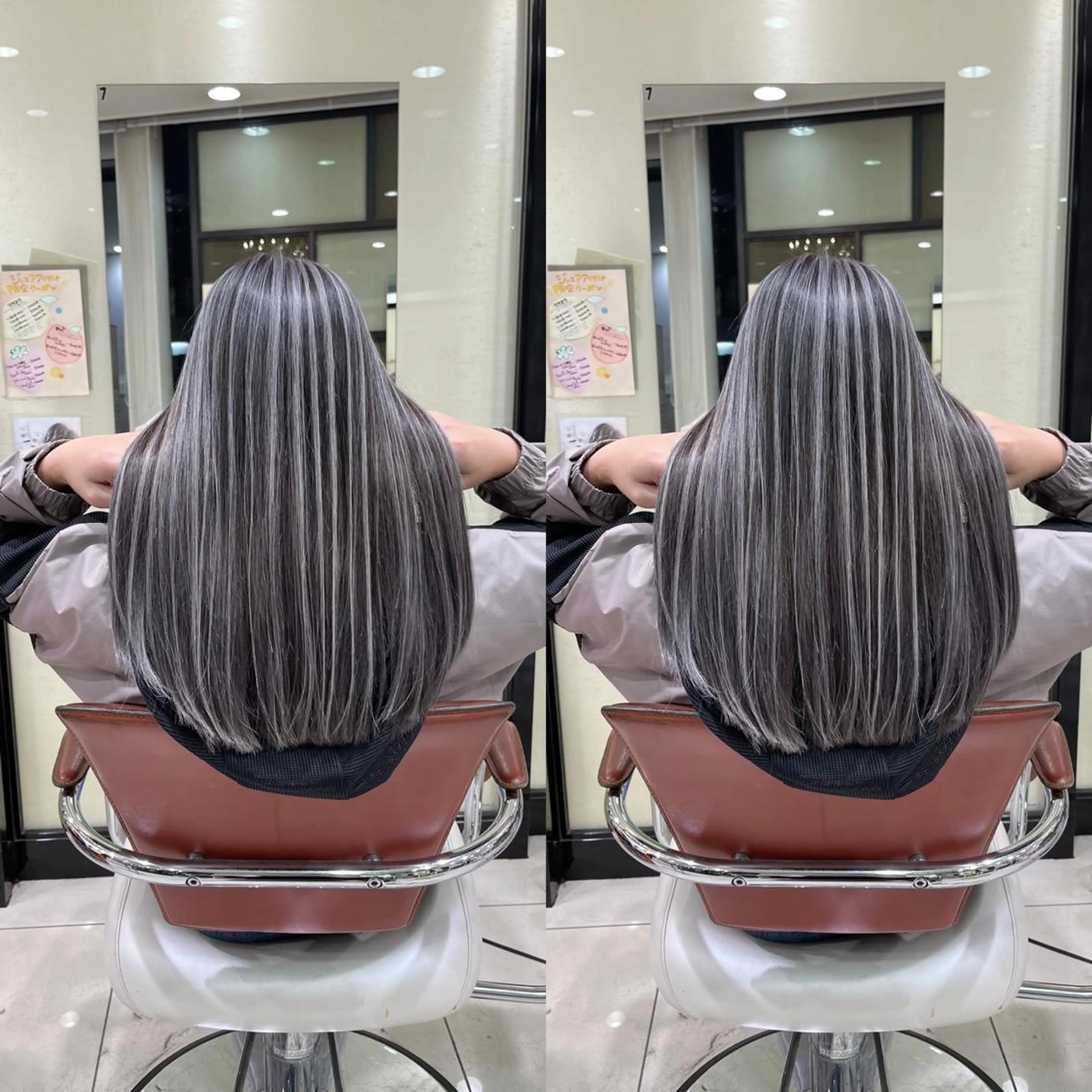 ロング カット ヘアカラー Y Uのヘアスタイル