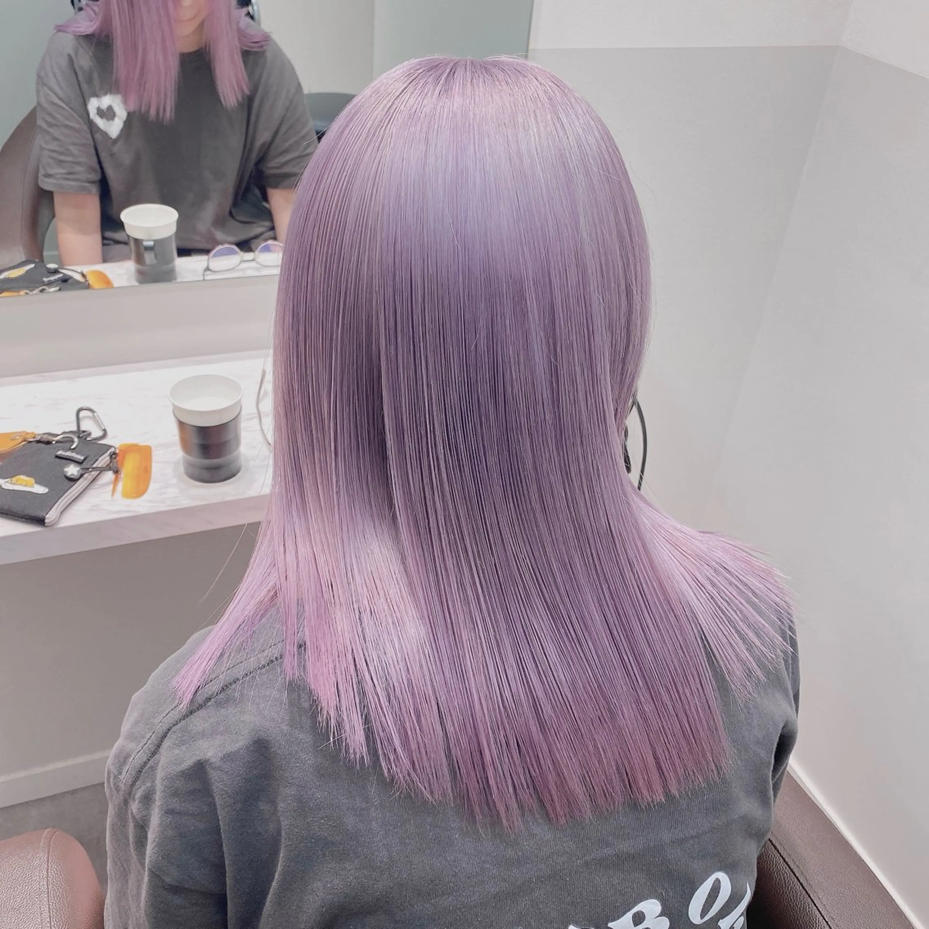 ミディアム カラー ヘアアレンジ メンズ ヘアカラー トリートメント ハイトーン美容師 MASATOのヘアスタイル