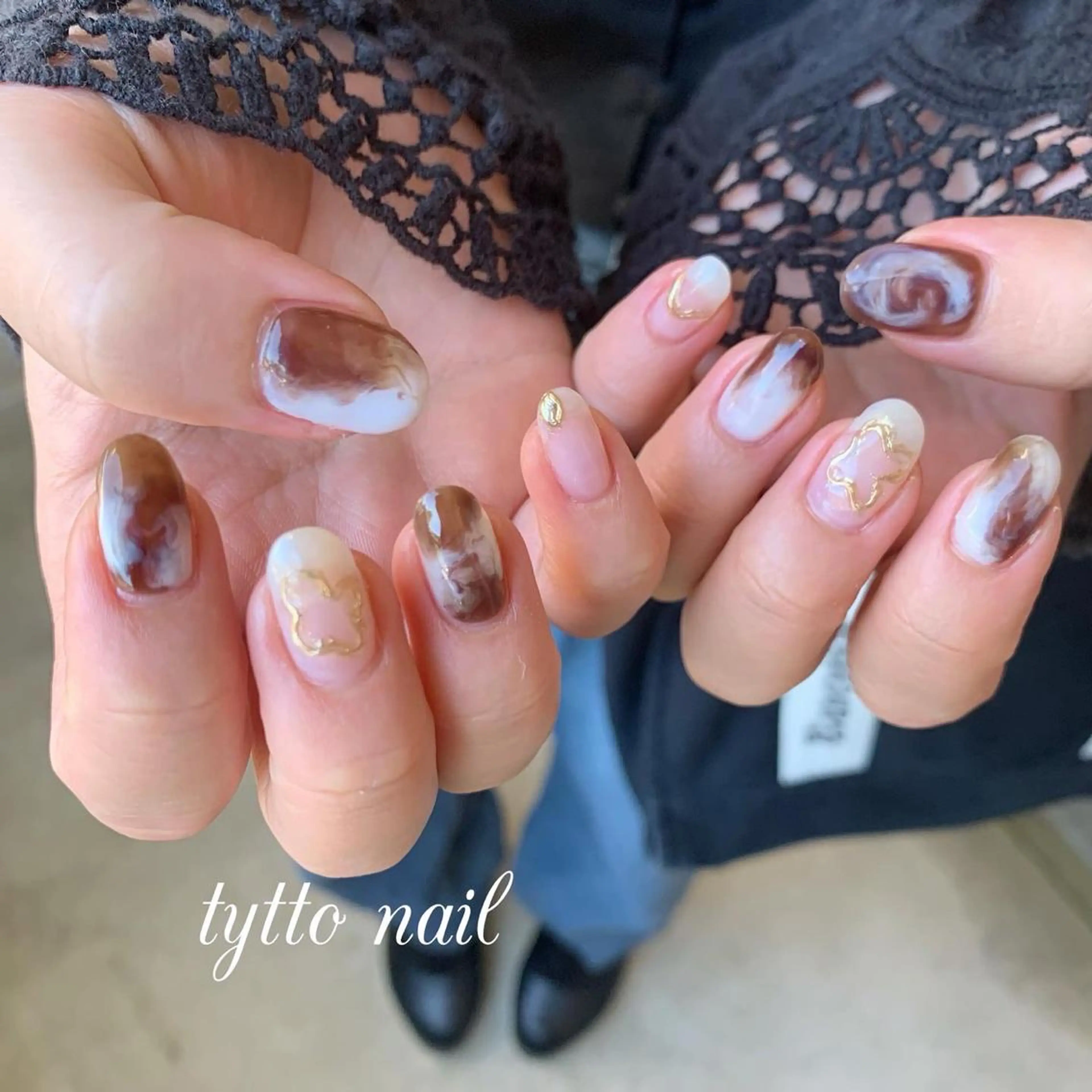 ネイル ミラーネイル ニュアンスネイル tytto nail ❤︎‪‪eri‪‪のネイルデザイン