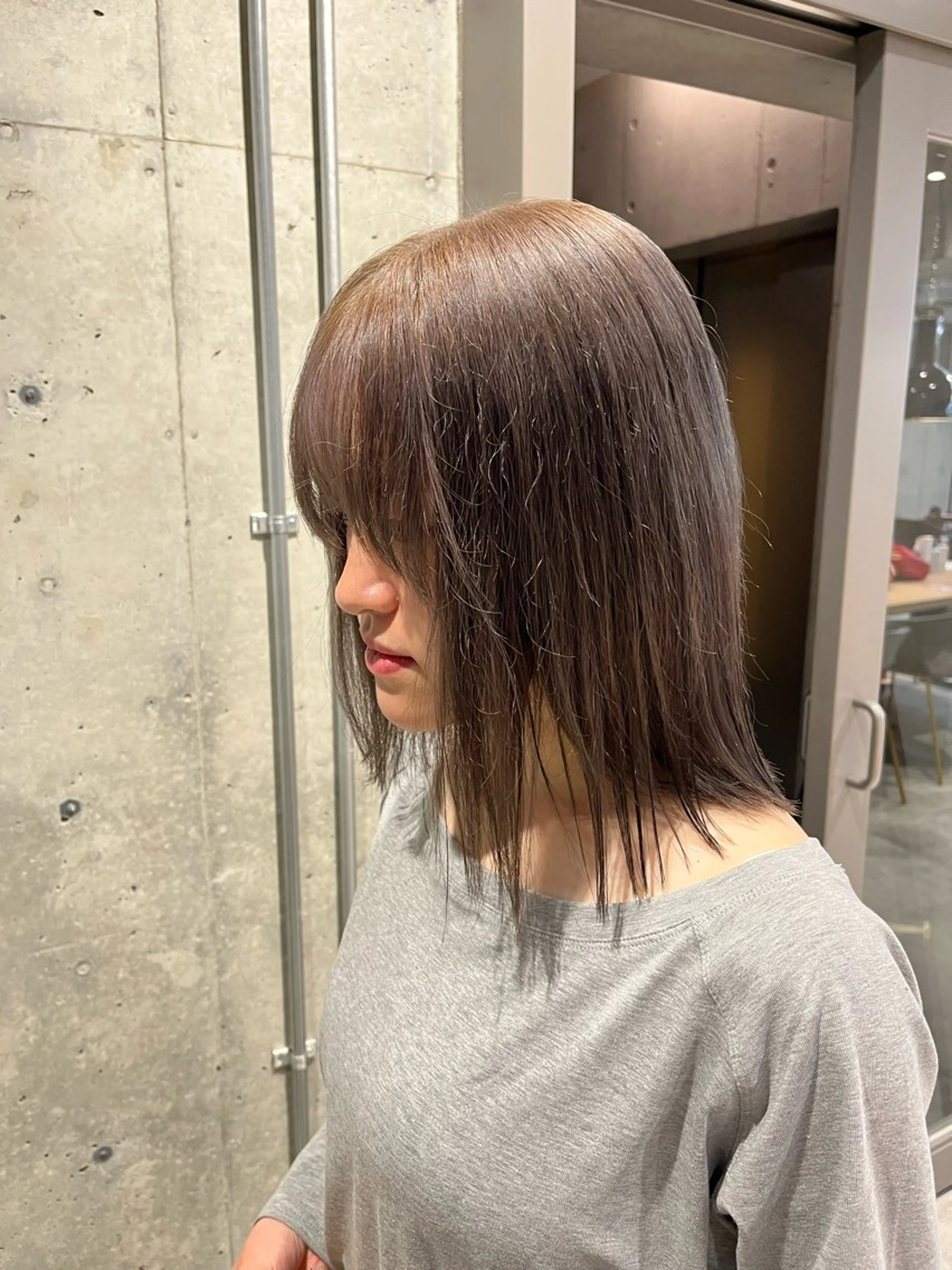 セミロング カラー ヘアアレンジ ヘアカラー トリートメント ボブ×透明感カラー 特化・リクト💥のヘアスタイル