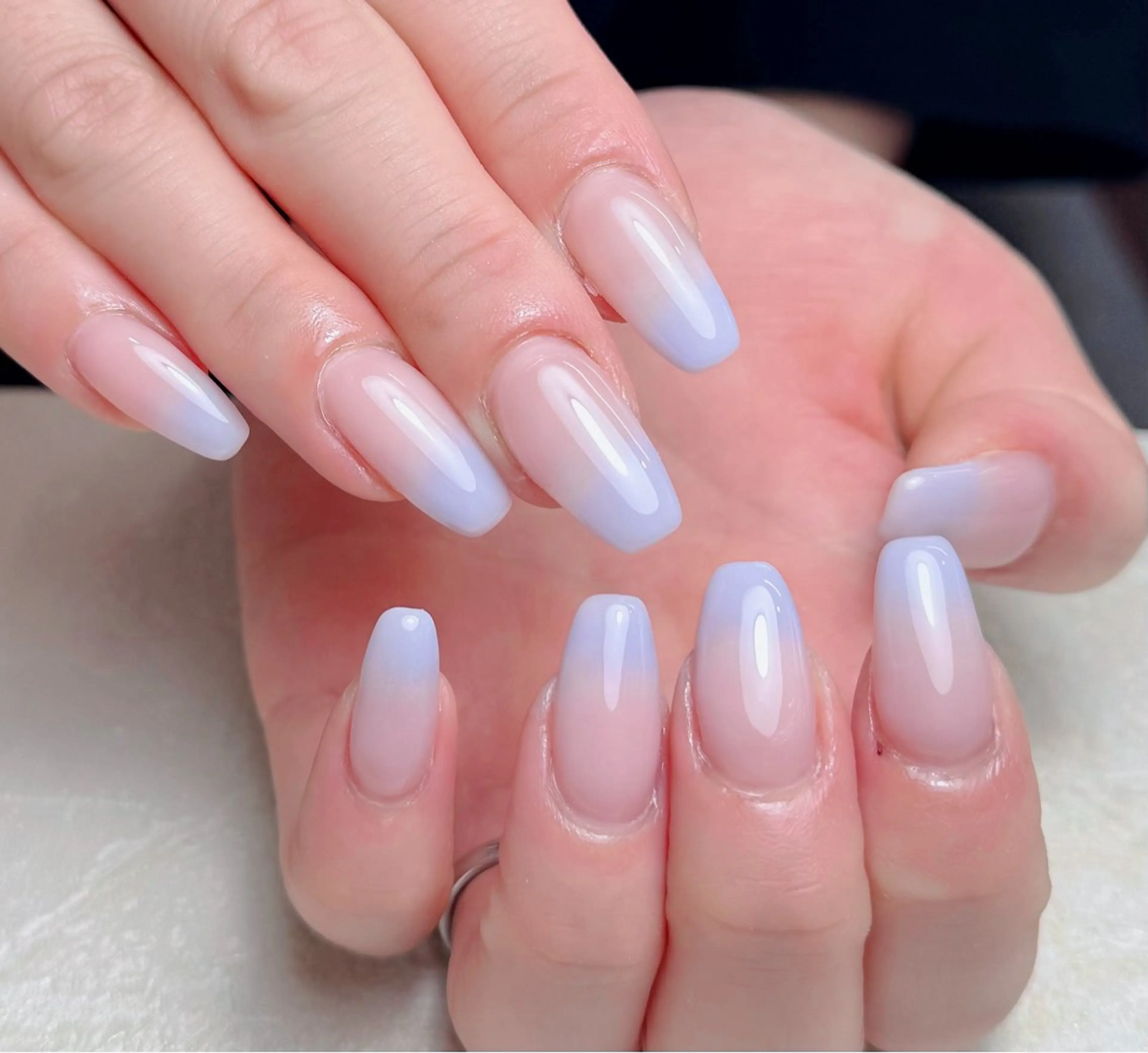 ネイル アートネイル 長さ出し フレンチネイル ジェルネイル ガーリー ハンドネイル 中野駅から2分 MEO NAILのネイルデザイン