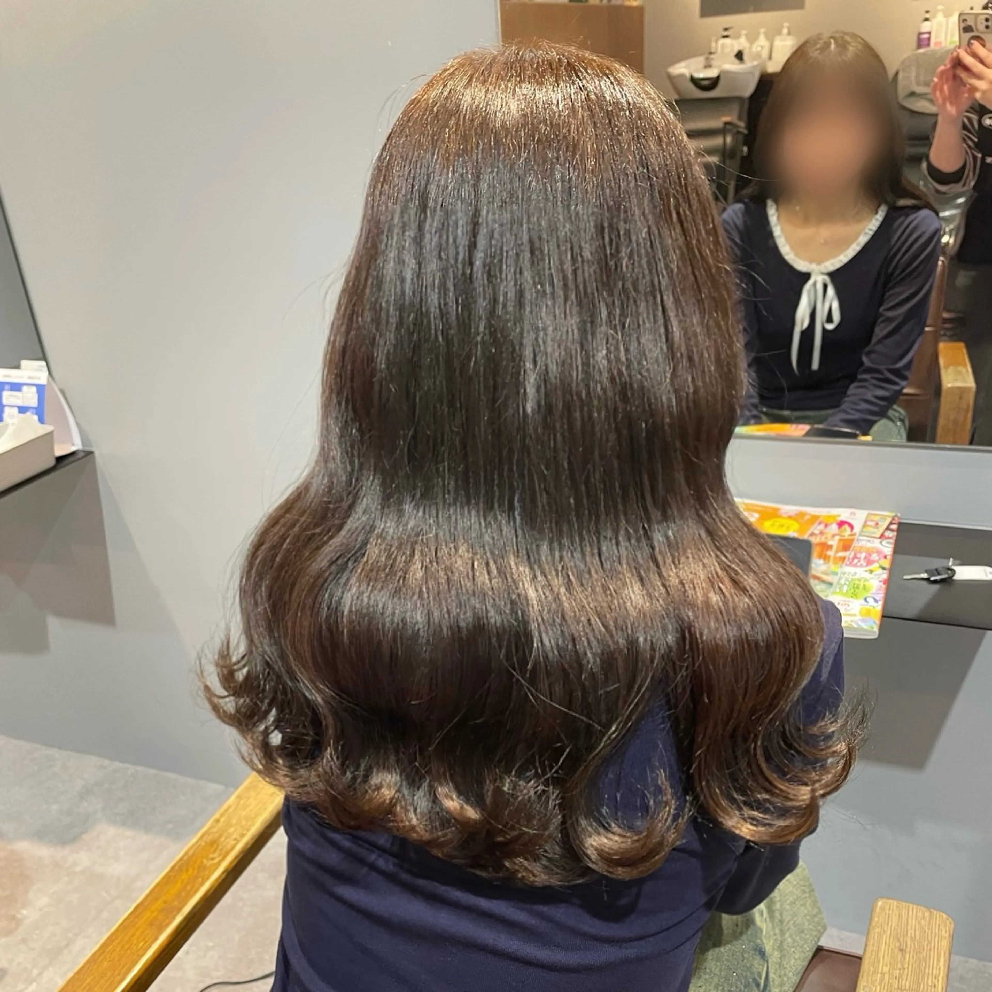 セミロング ヘアカラー トリートメント Mimi🎀ブリーチ なし透明感 Ｗカラーのヘアスタイル