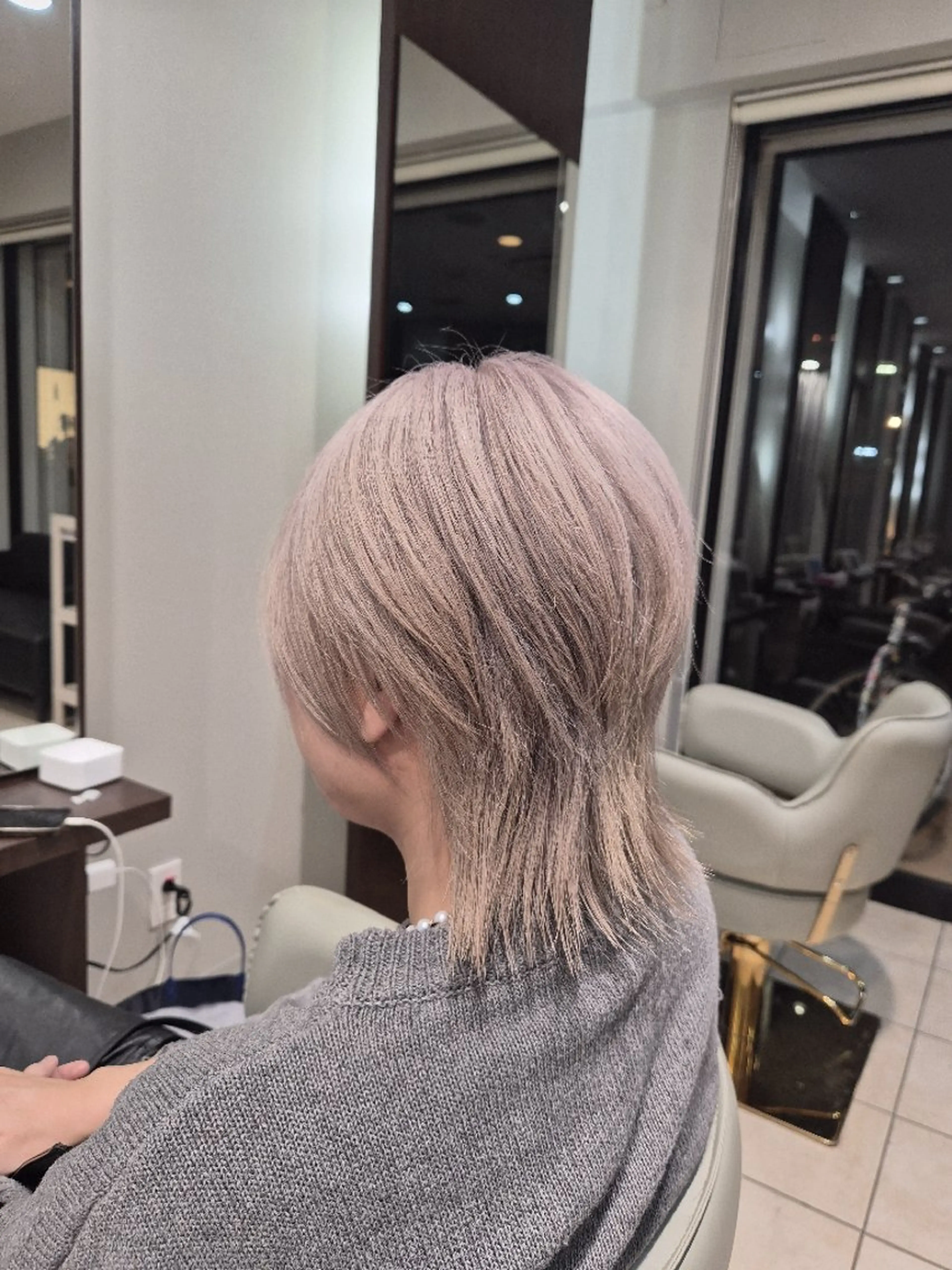 ショート カラー ヘアカラー 雅/ダブルカラー/ 白髪ぼかしハイライトのヘアスタイル