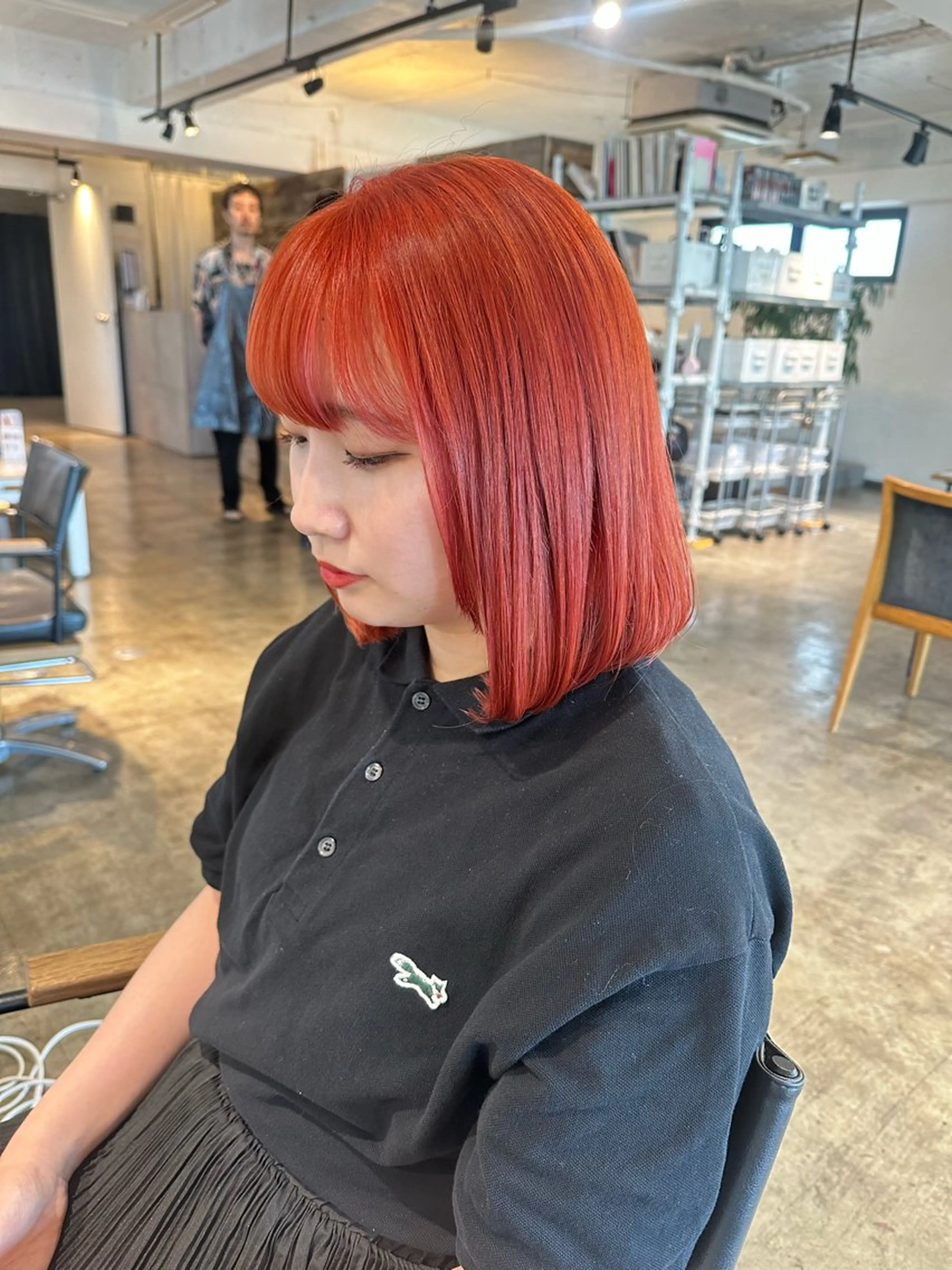 ミディアム カラー ヘアカラー トリートメント ヘアセット ✨艶ブリーチカラー ✨四ノ宮裕己のヘアスタイル