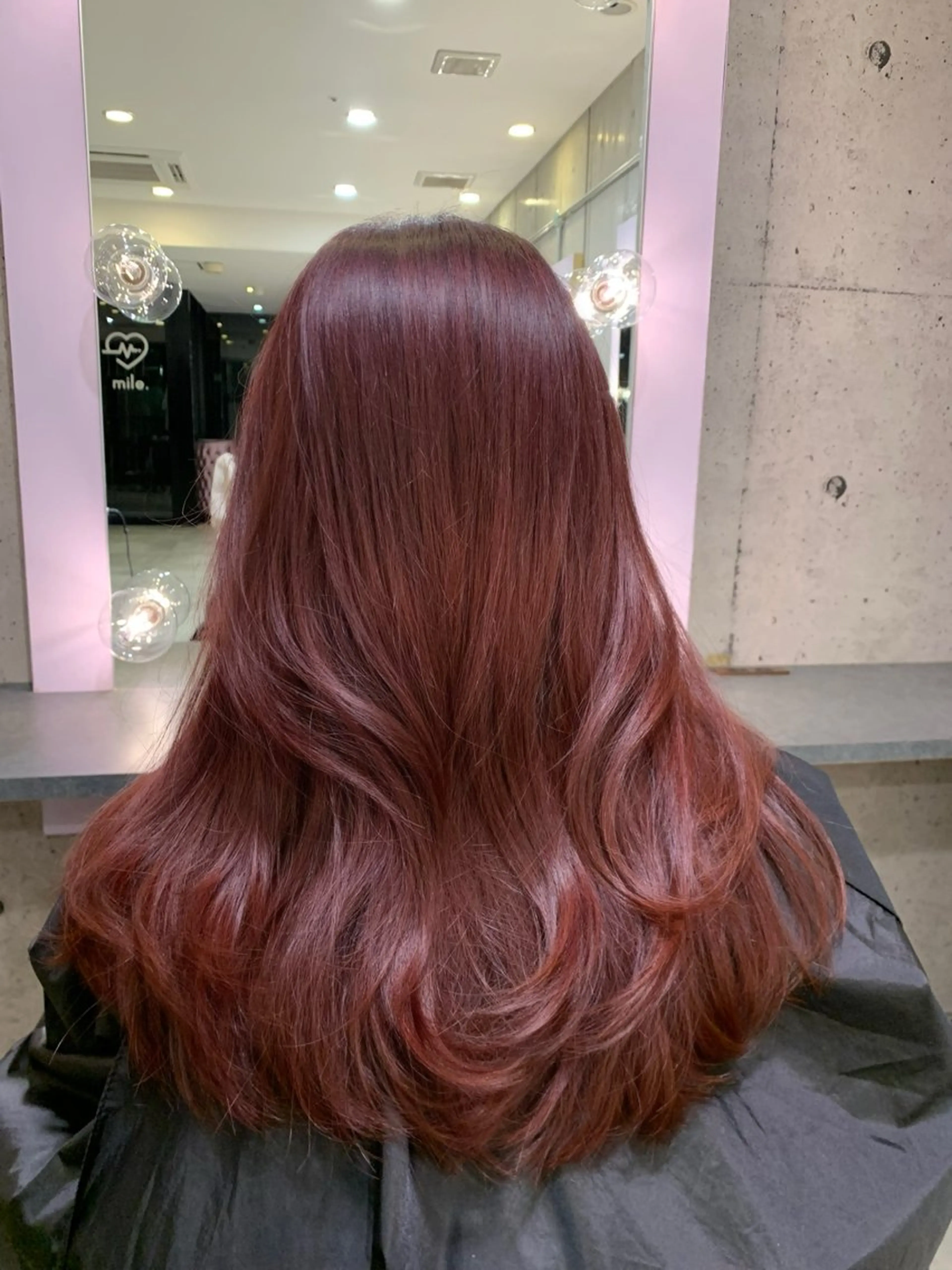 セミロング ピンクブラウン 韓国風ヘア 韓国ヘア特化🇰🇷 心斎橋【ユリカ】のヘアスタイル