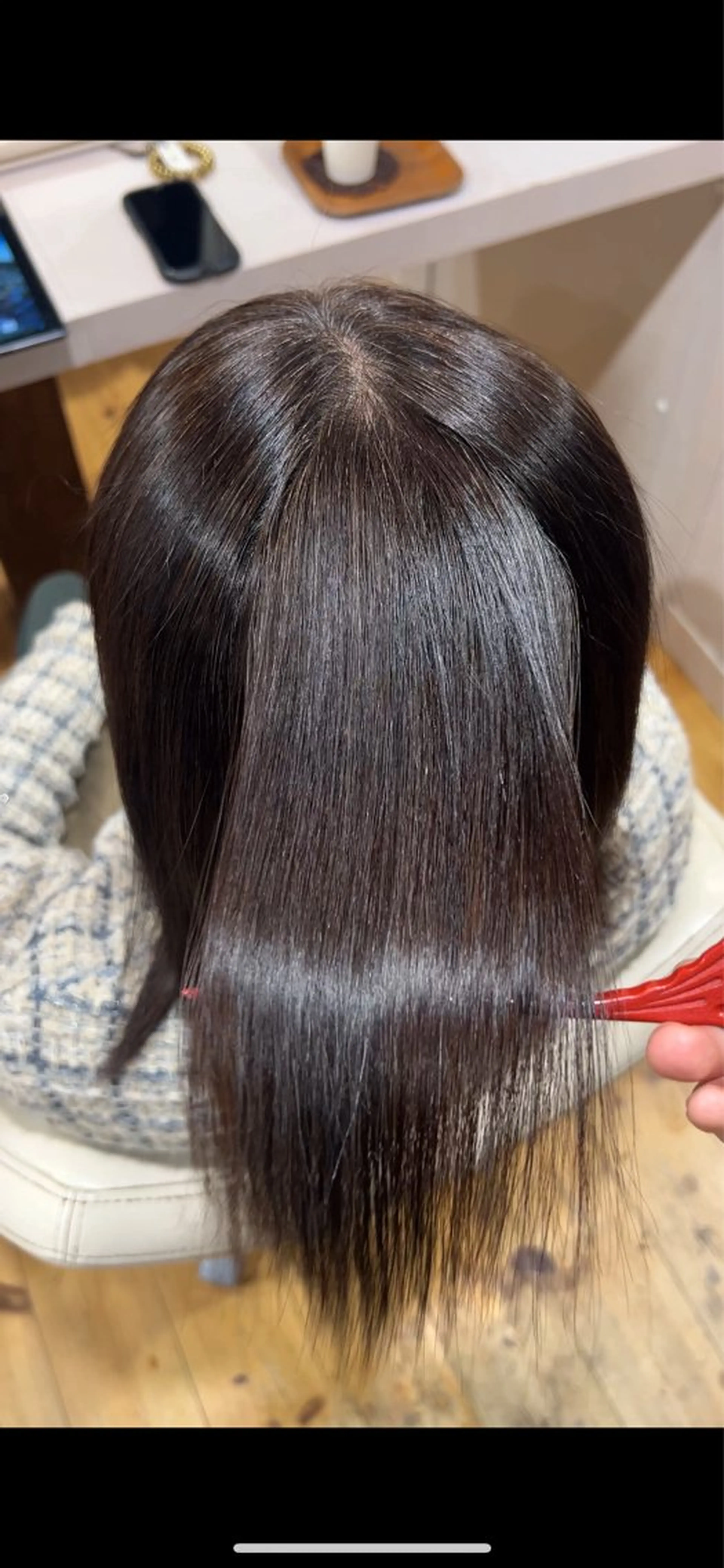 ミディアム カット 縮毛矯正 佐藤 翔空【艶 カラー/縮毛矯正】のヘアスタイル