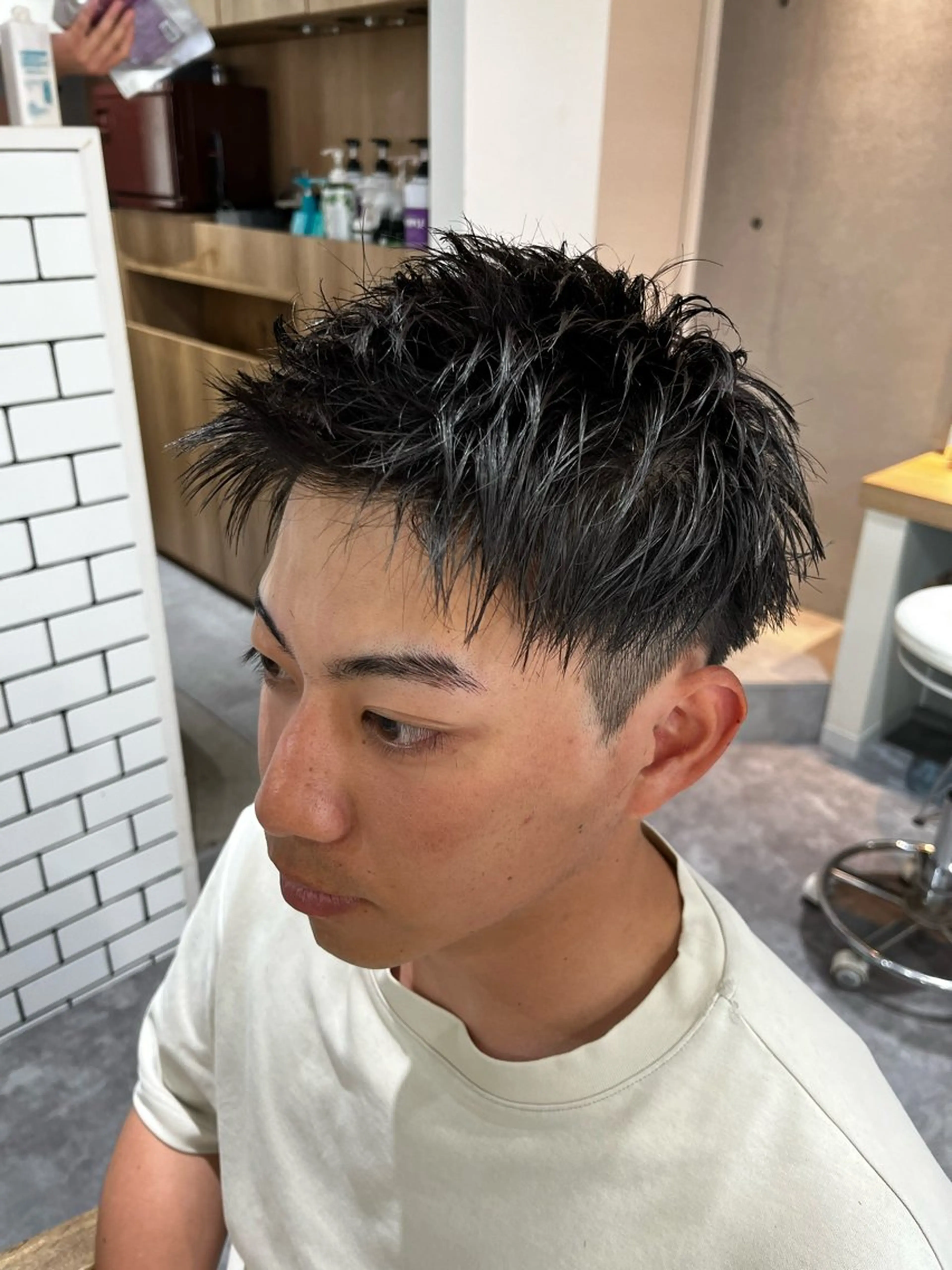 メンズカット＋眉パーマ🔥前髪あげてる人必須🔥の写真