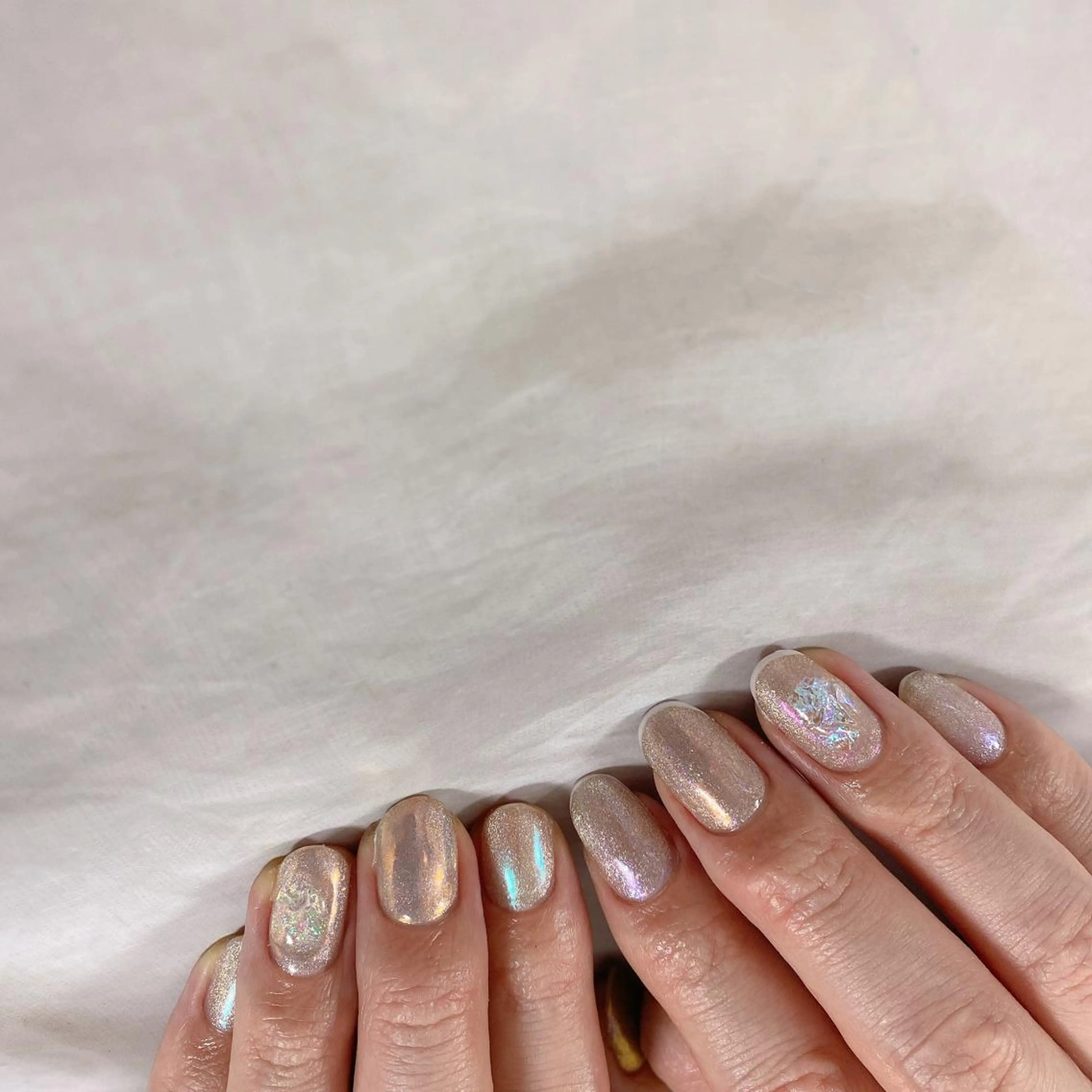 ネイル 氷ネイル・うるうるネイル ミラーネイル SOL NAILのネイルデザイン