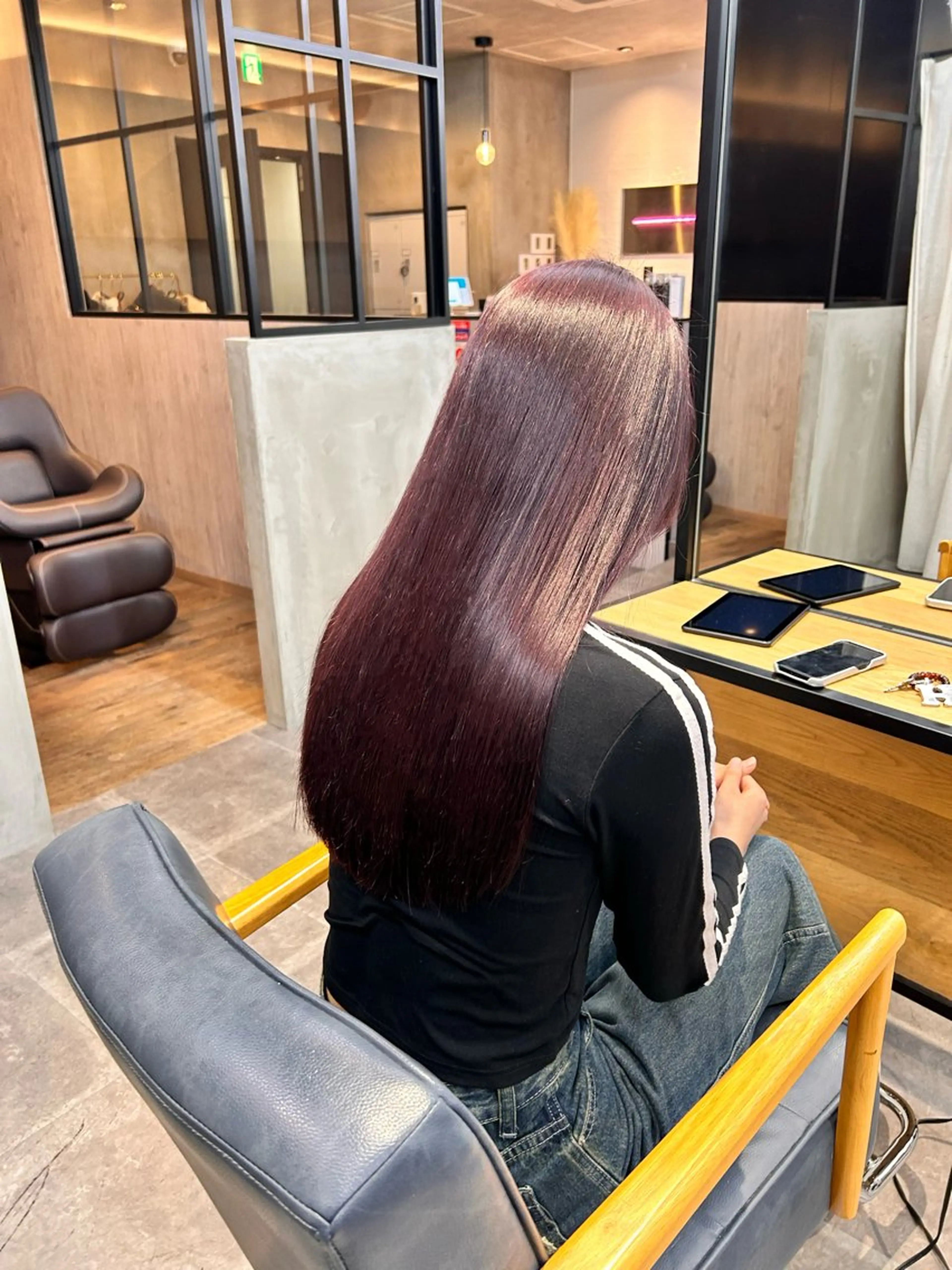 セミロング カラー 韓国×髪質改善カラー 💎hinaのヘアスタイル