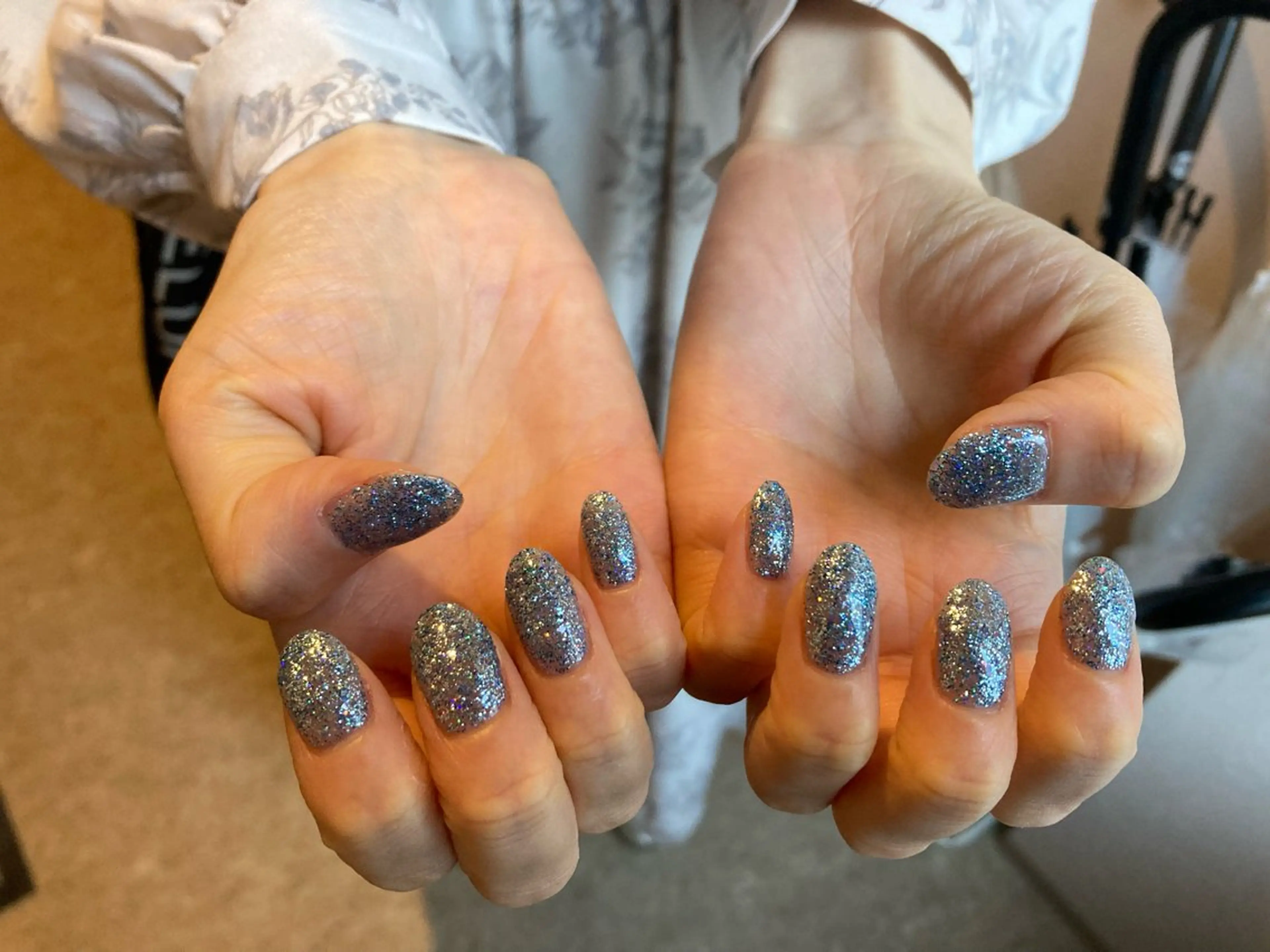 ネイル ブルー ラメ(グリッター) ハンドネイル .Etel atelier.のネイルデザイン