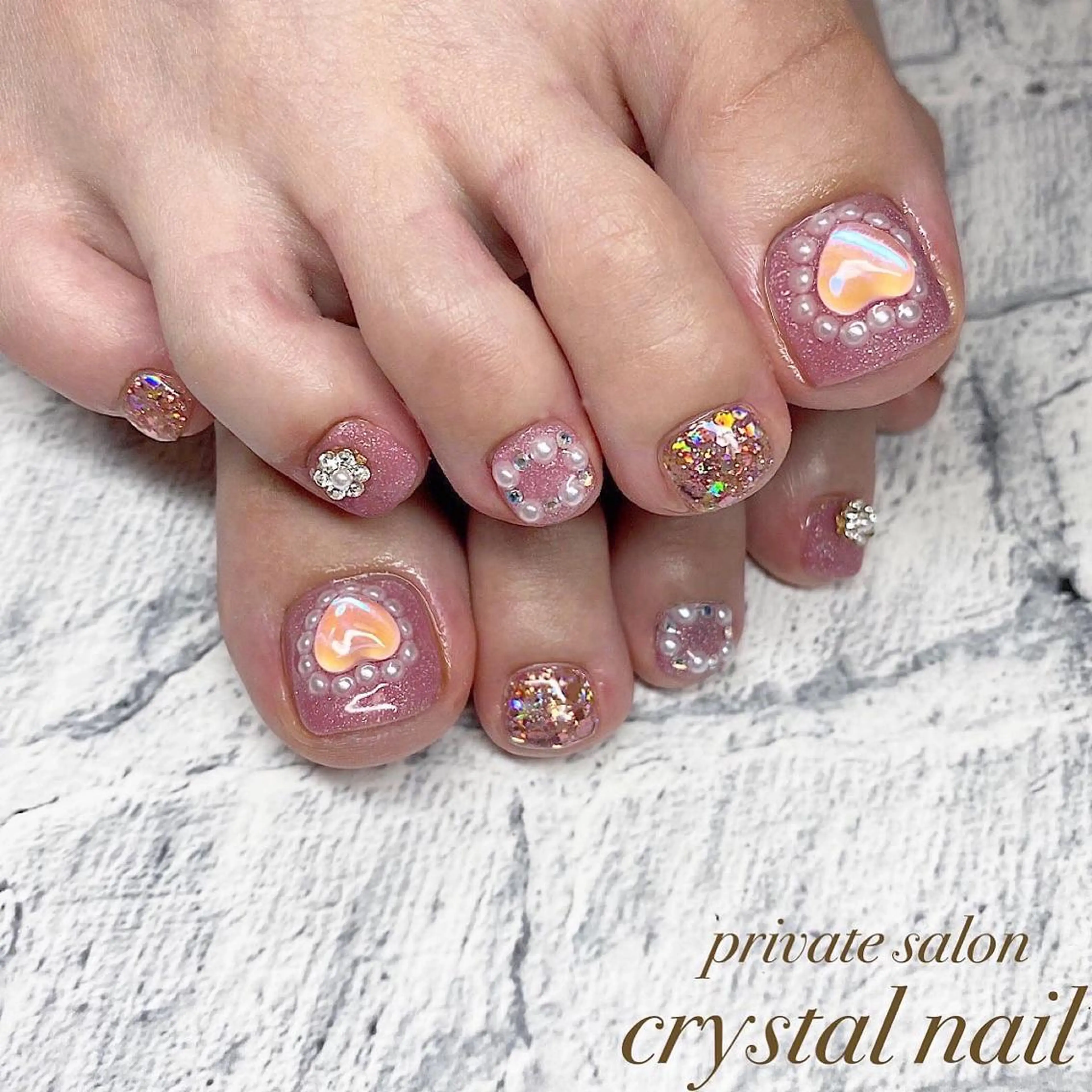 ネイル フットネイル フットネイル Crystal Nailのネイルデザイン
