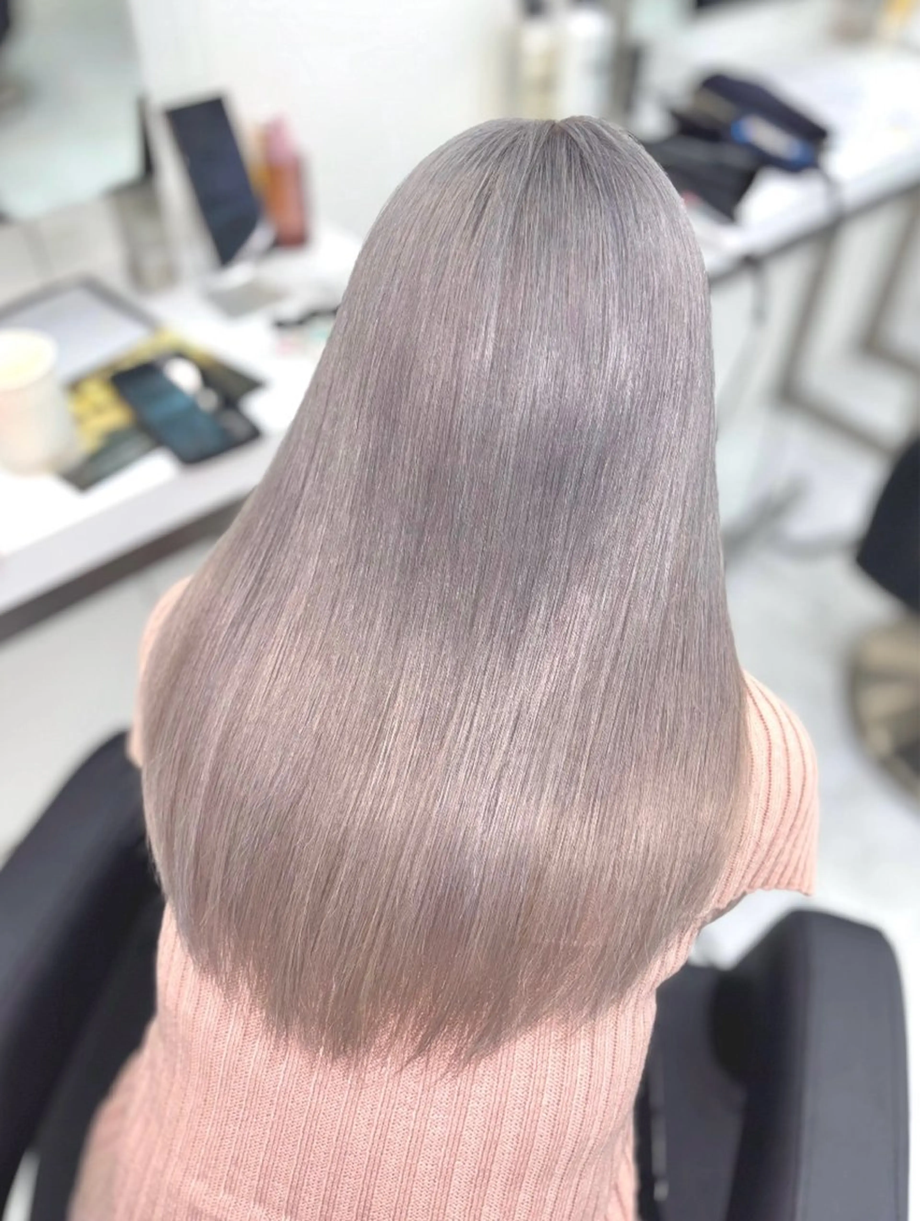 セミロング カラー ヘアカラー ヘッドスパ ヘアセット 🫧韓国風透明感 ヘア🫧towaのヘアスタイル