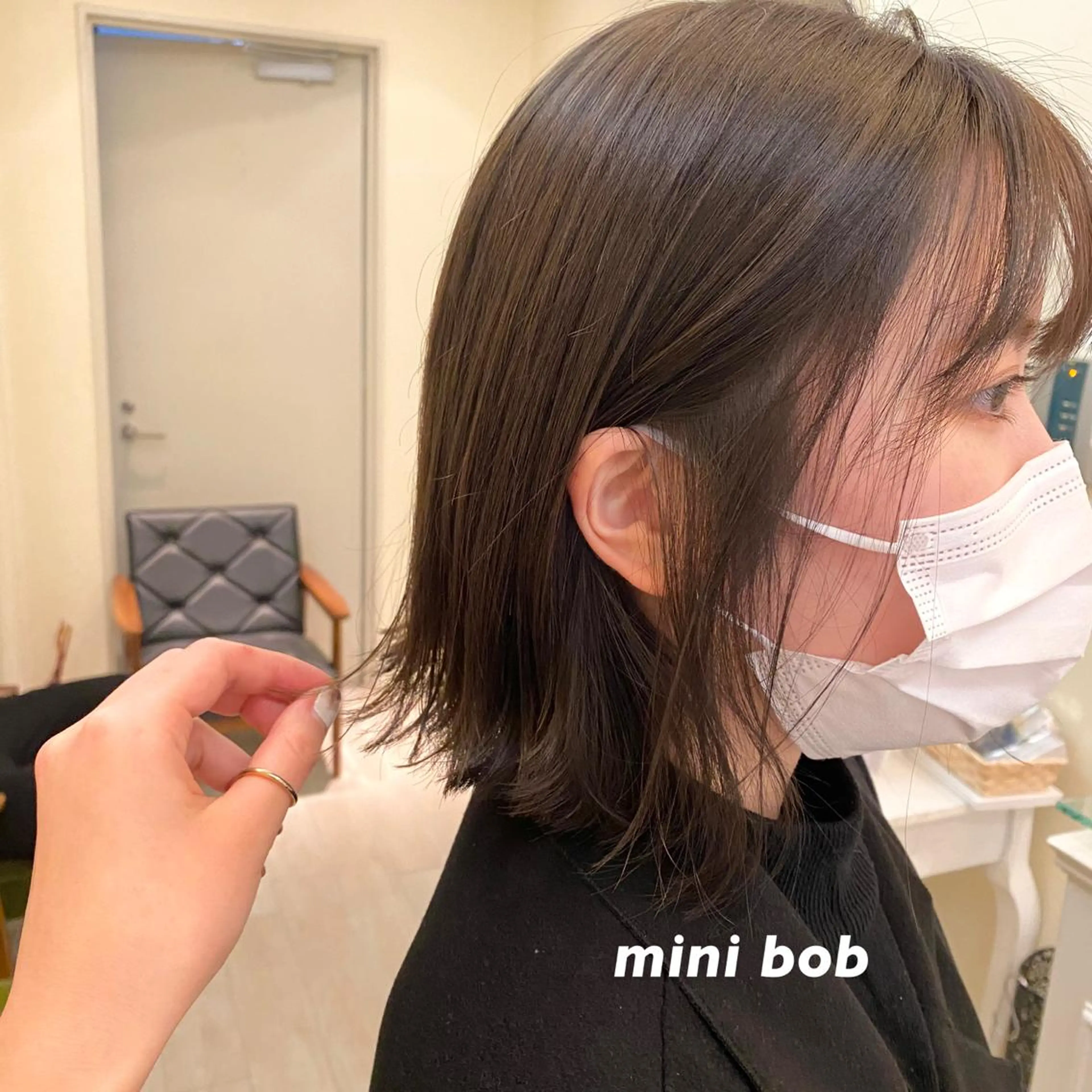 ショート ボブ カット ヘアカラー 大久保 愛のヘアスタイル