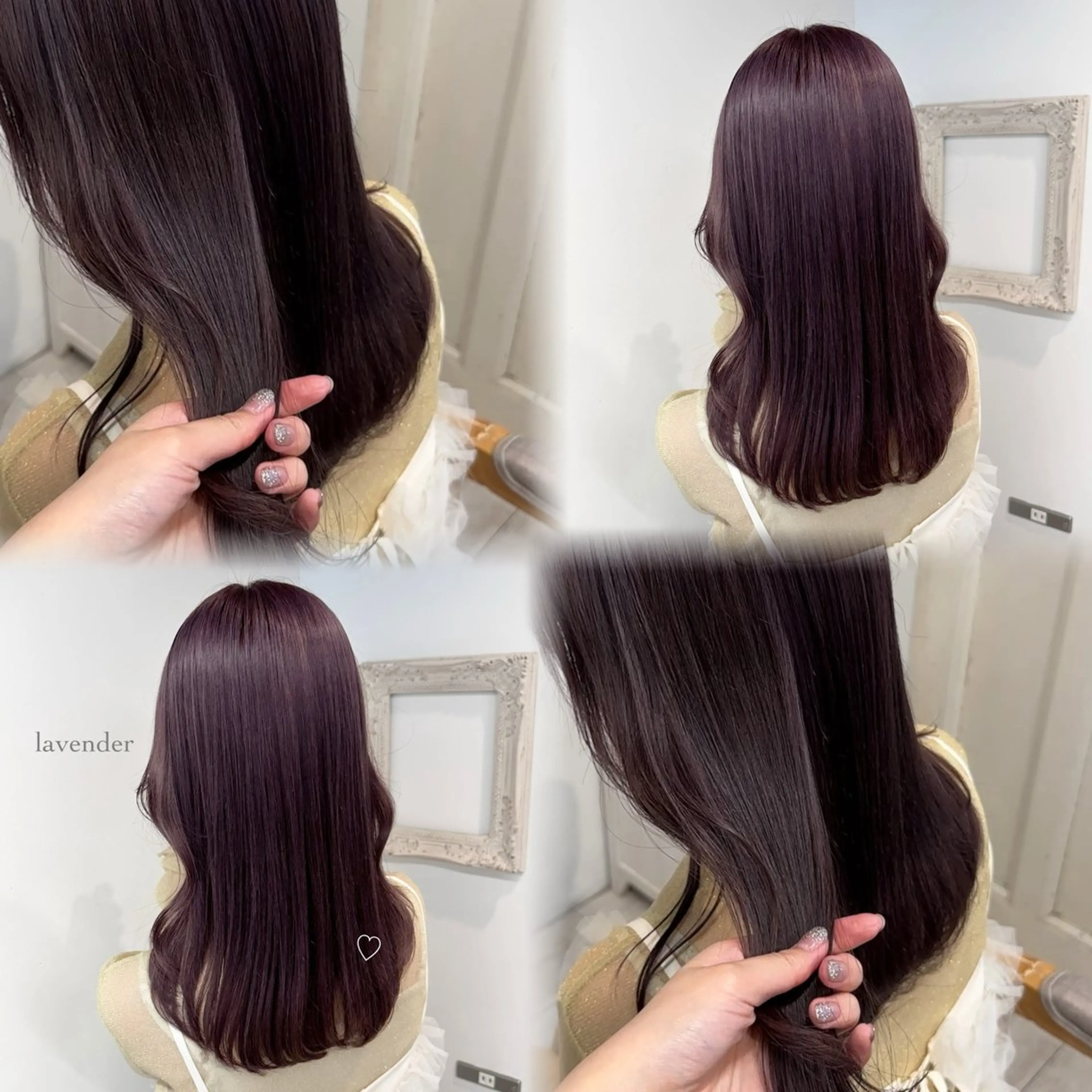 セミロング カラー ベージュカラー ブリーチ ラベンダーカラー ミルクティーベージュ ヘアカラー 無料カットモデル🩶 30%off/はるかのヘアスタイル