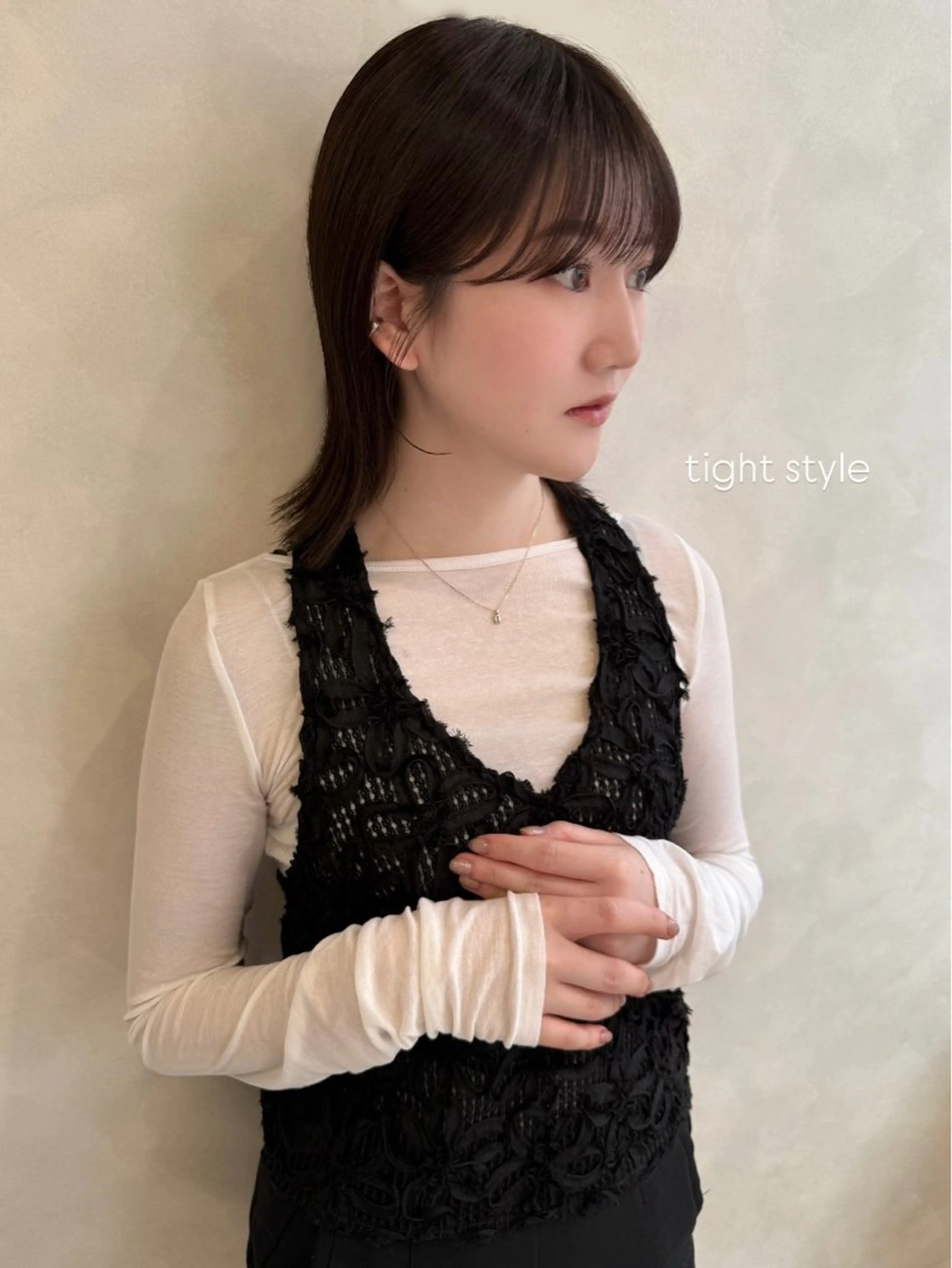 ショート むく。/顔周りカット /透明感カラーのヘアスタイル