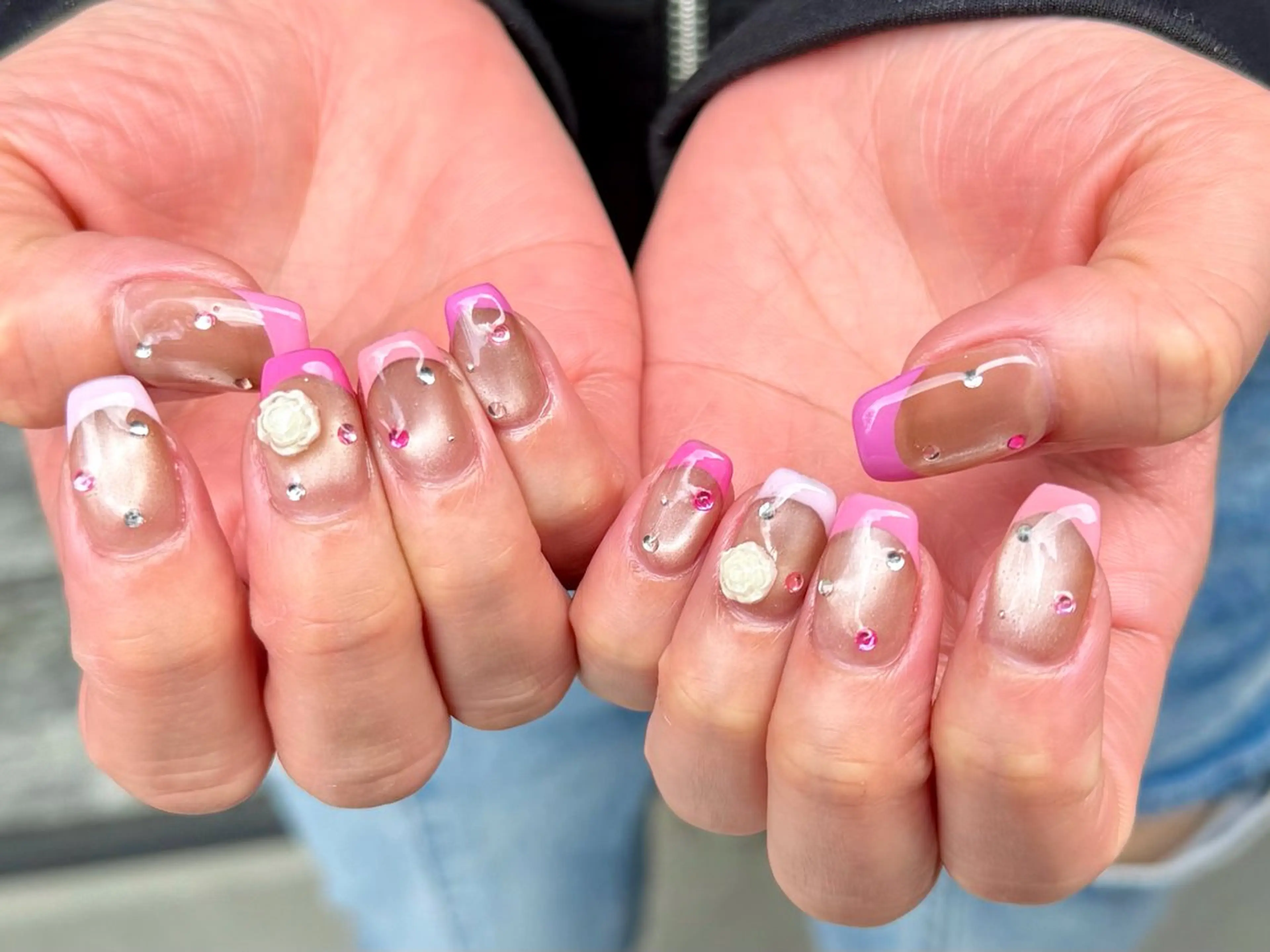 ネイル フレンチネイル マグネットネイル ハンドネイル HazeGrass NAILのネイルデザイン