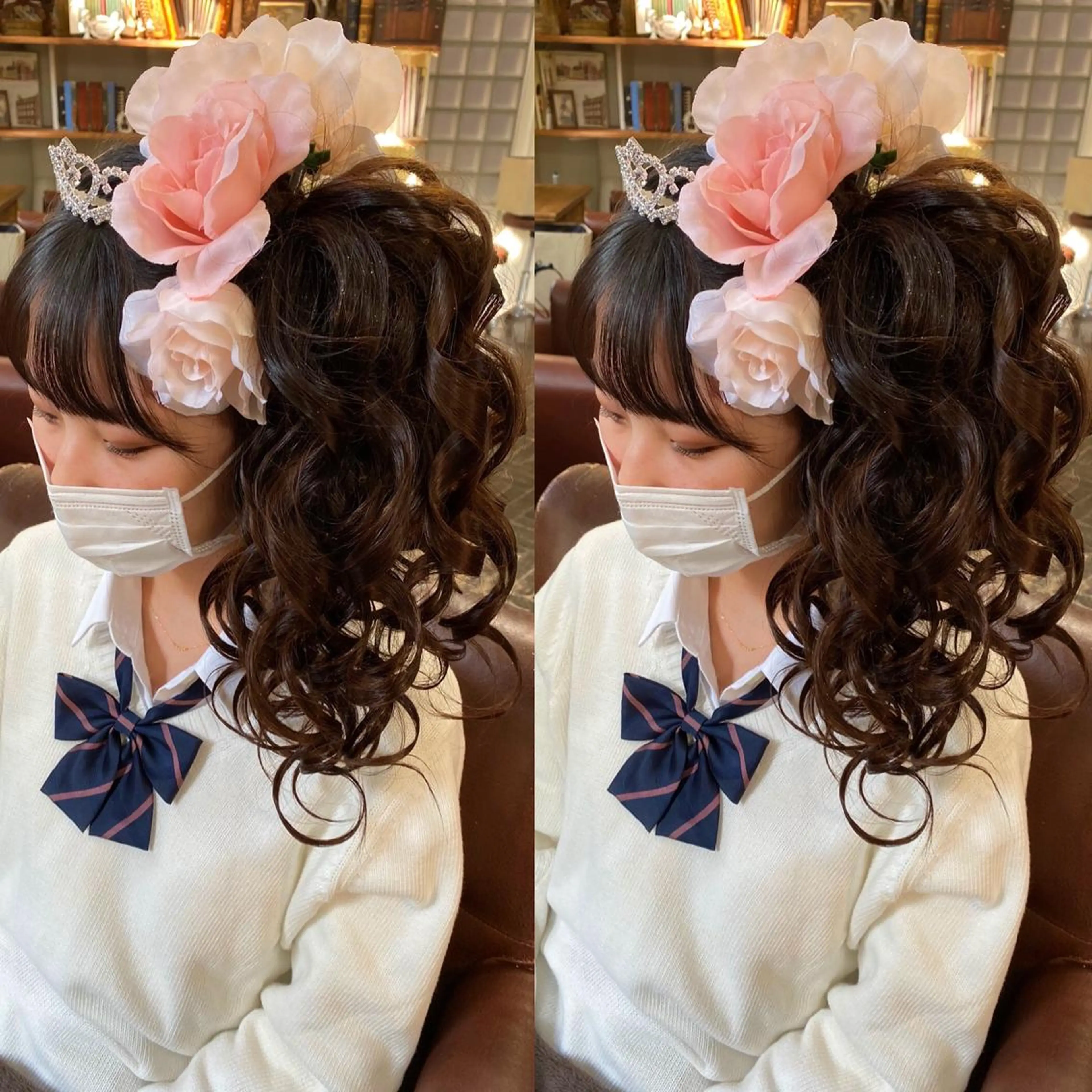 ロング カラー ヘアアレンジ モモカ/ハイトーン /バレイヤージュのヘアスタイル