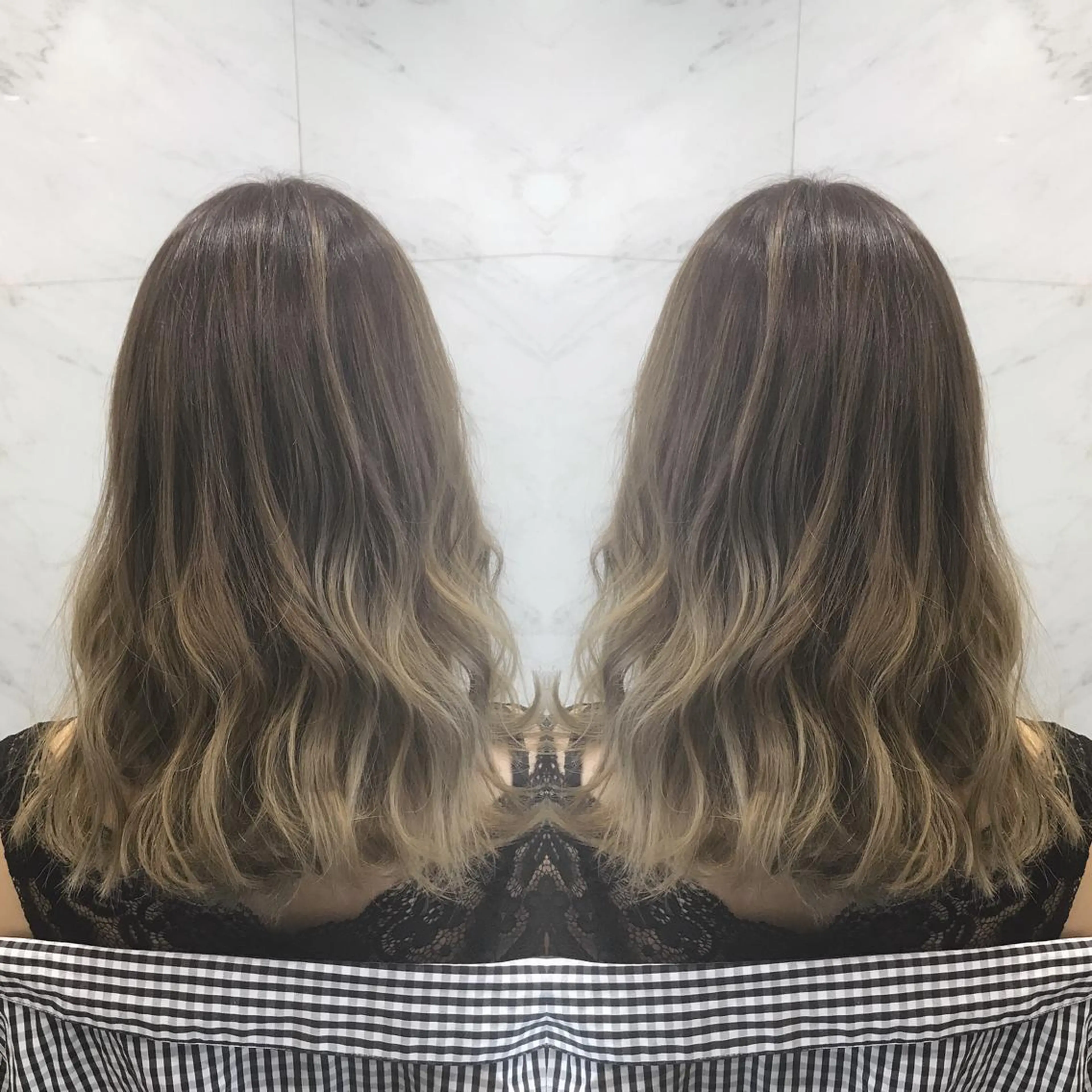 外国人風バレイヤージュカラー&トリートメントの写真