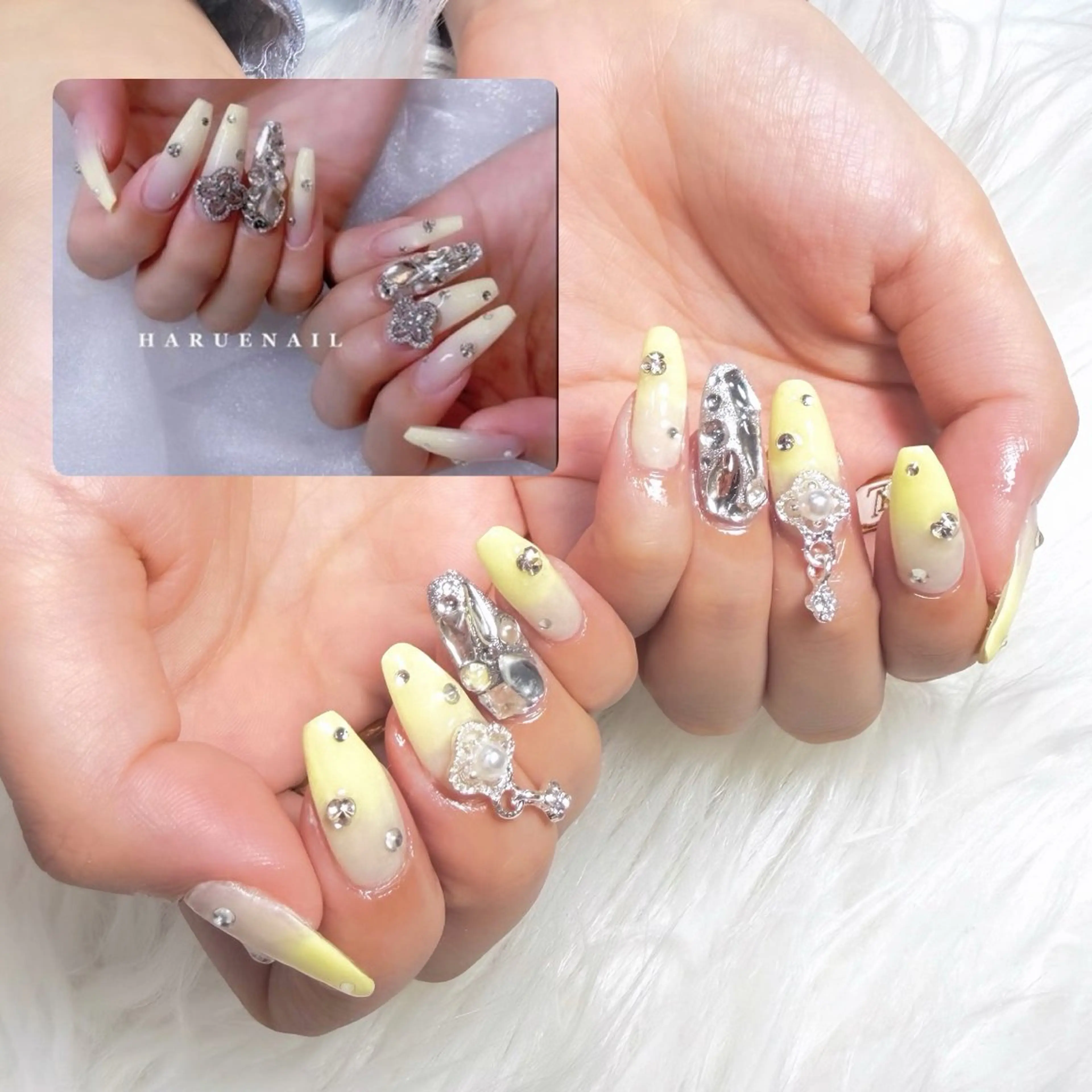 ネイル 黄色 ハンドネイル ツメイク船橋店🍓 Kurea🤍のネイルデザイン