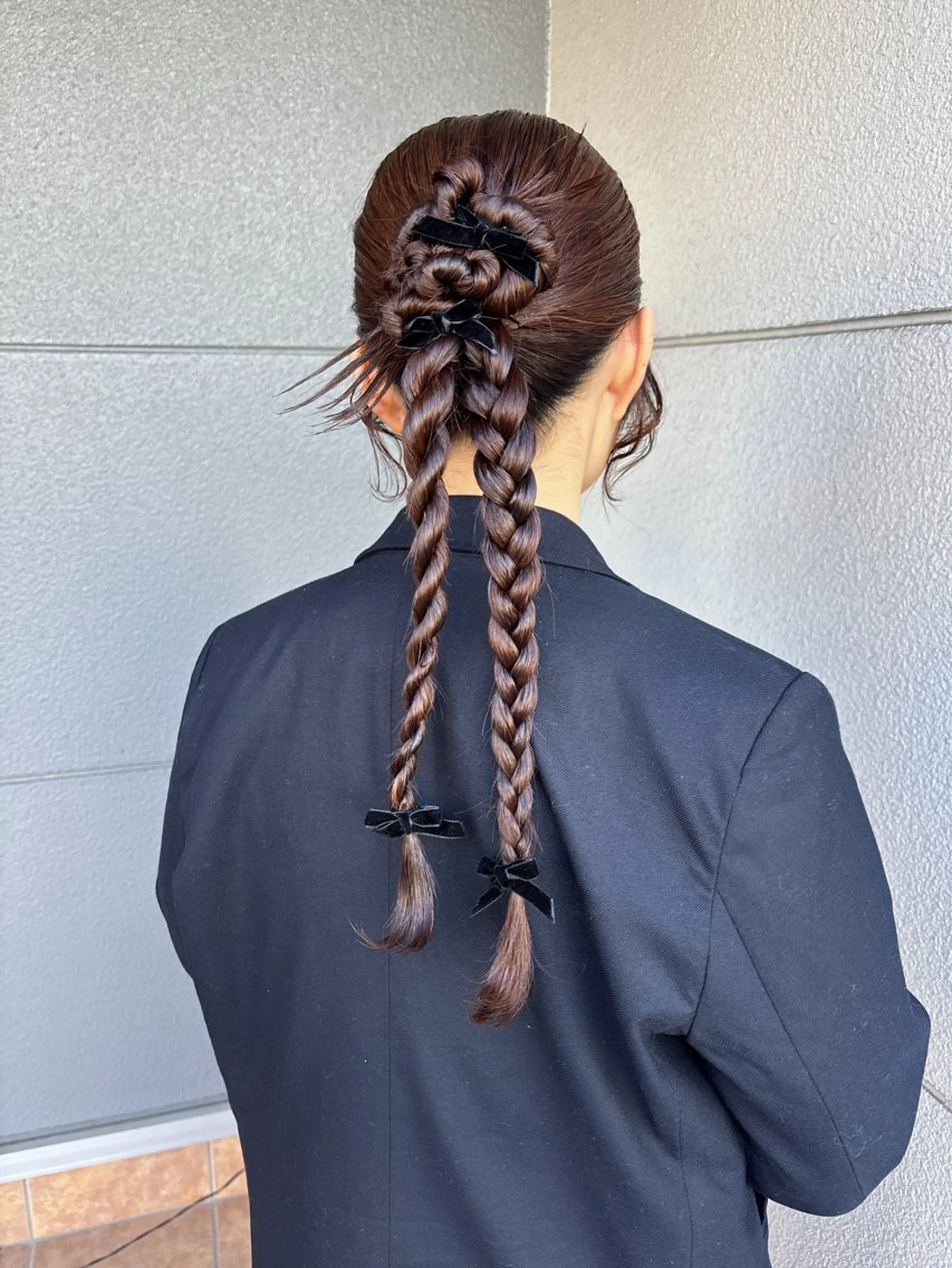 ヘアセット(リボンアレンジも可能です🎗️)の写真