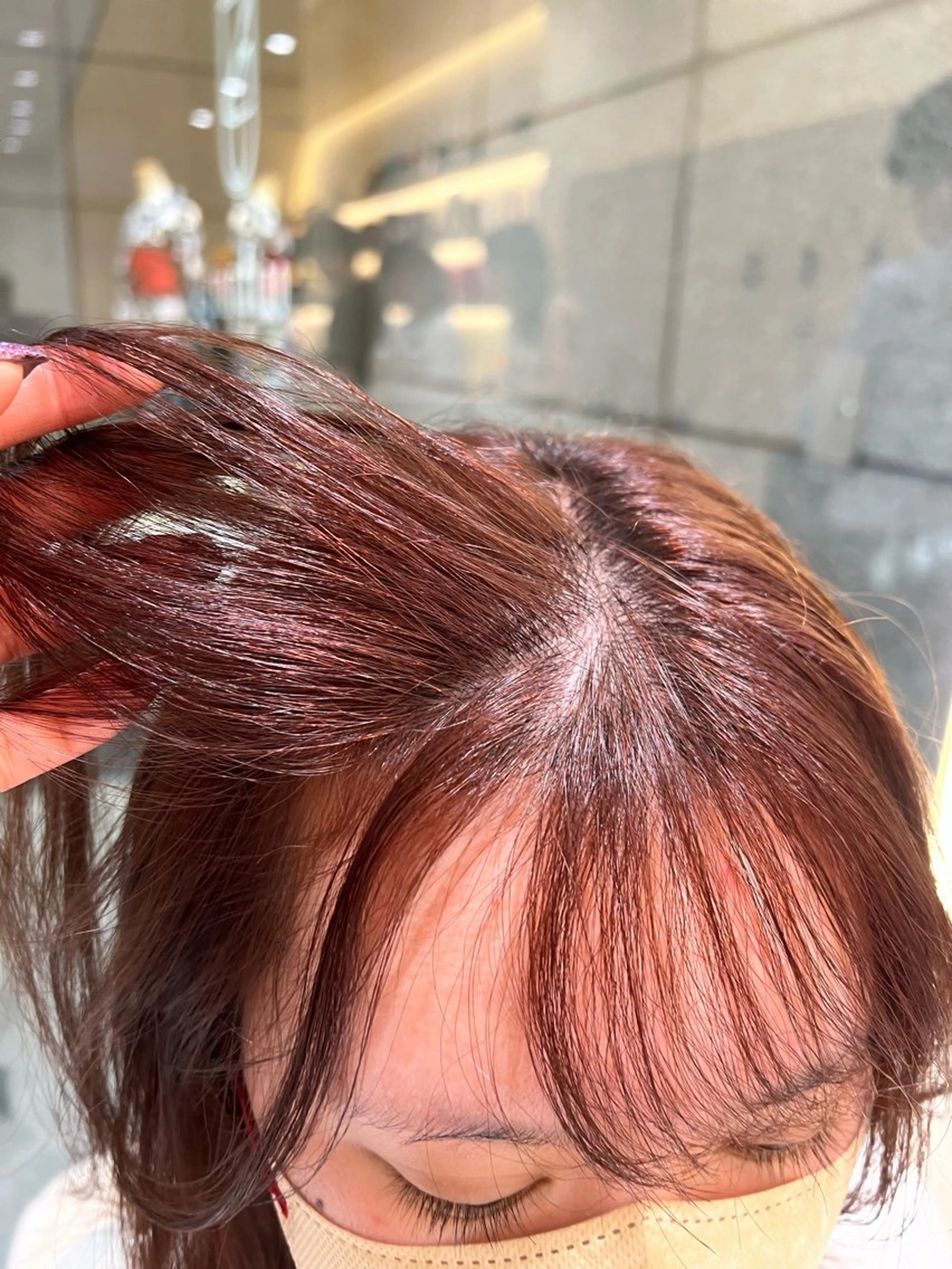 ミディアム レッドブラウン ヘアカラー 学生人気no.1 🦋ナツミのヘアスタイル