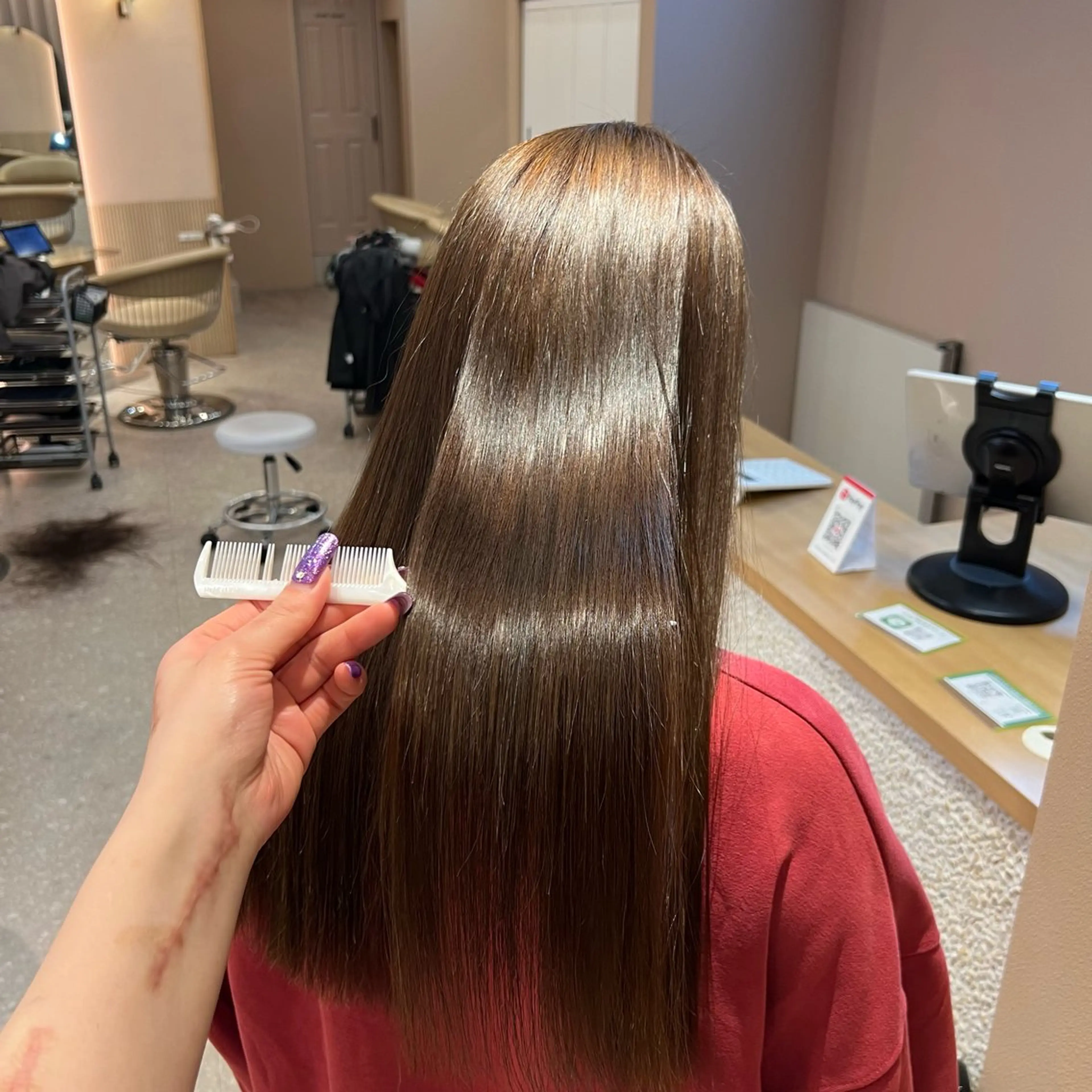 ロング カラー トリートメント カット ヘアカラー トリートメント 💚 AKI 💚のヘアスタイル