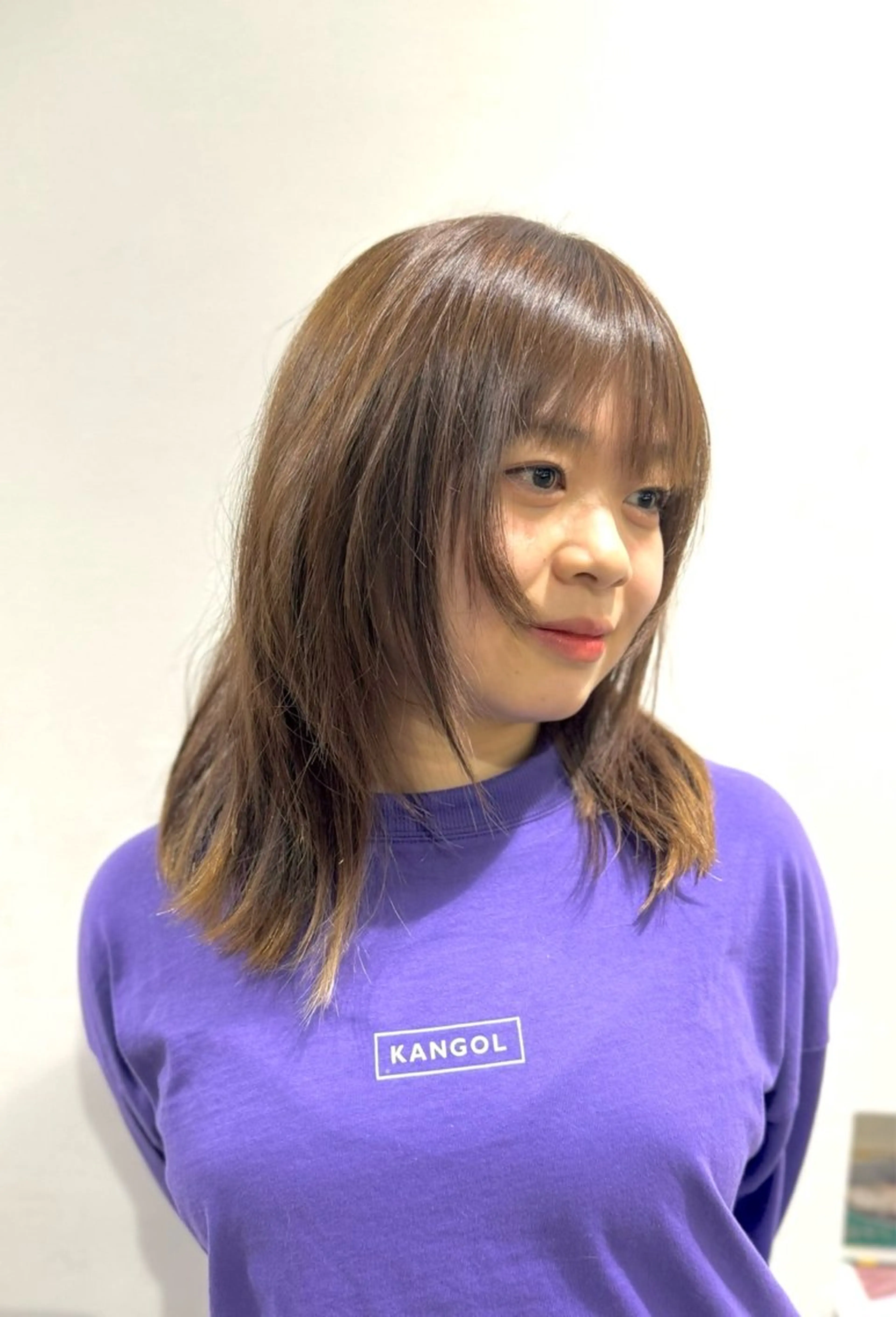 ミディアム 顔周りカット レイヤーカット unsarto所属・レイヤー💫パーマ 🌙 nanacoのヘアスタイル