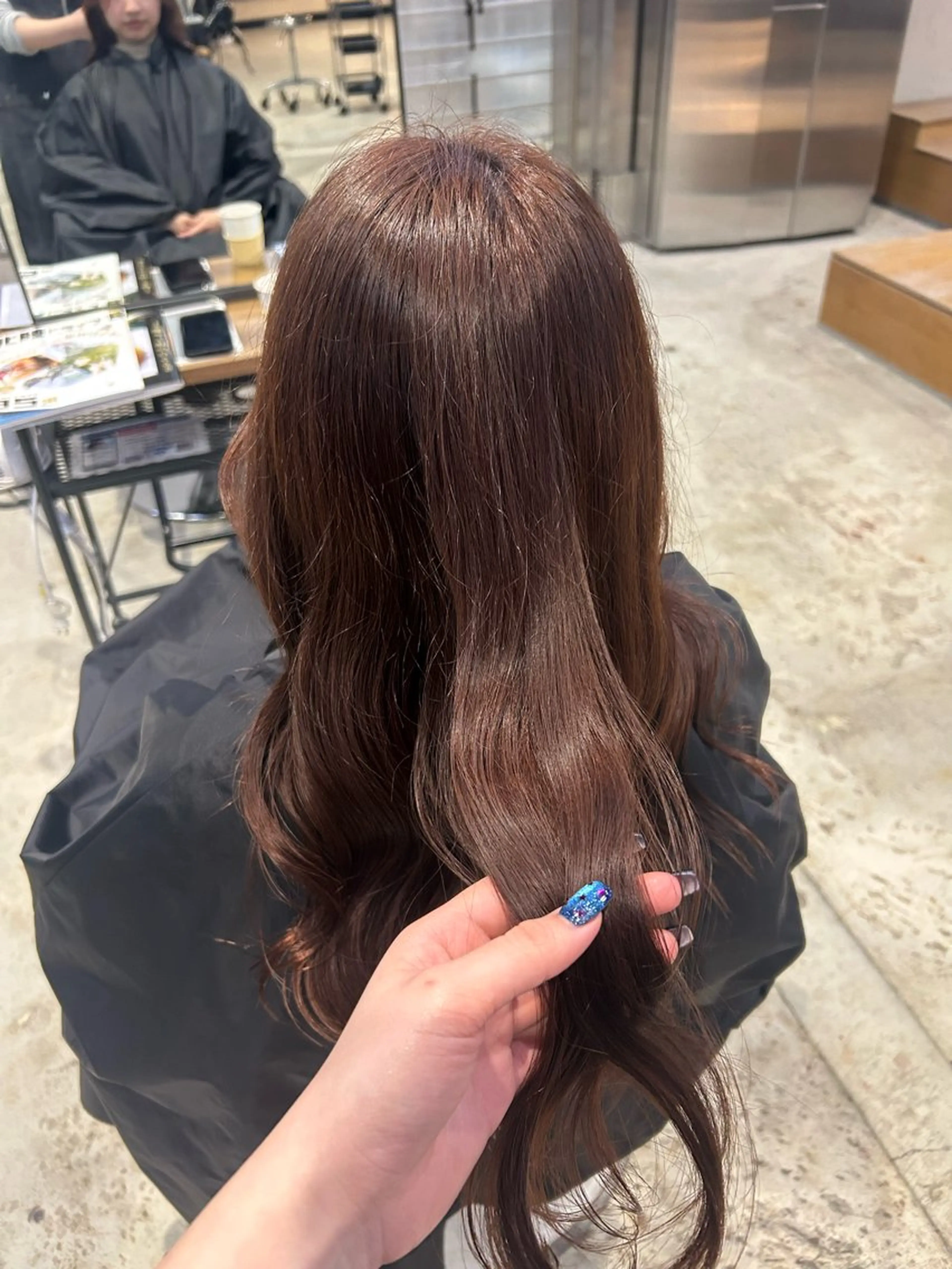 ロング カラー ブラウンカラー ヘアカラー 植吉 琉月のヘアスタイル