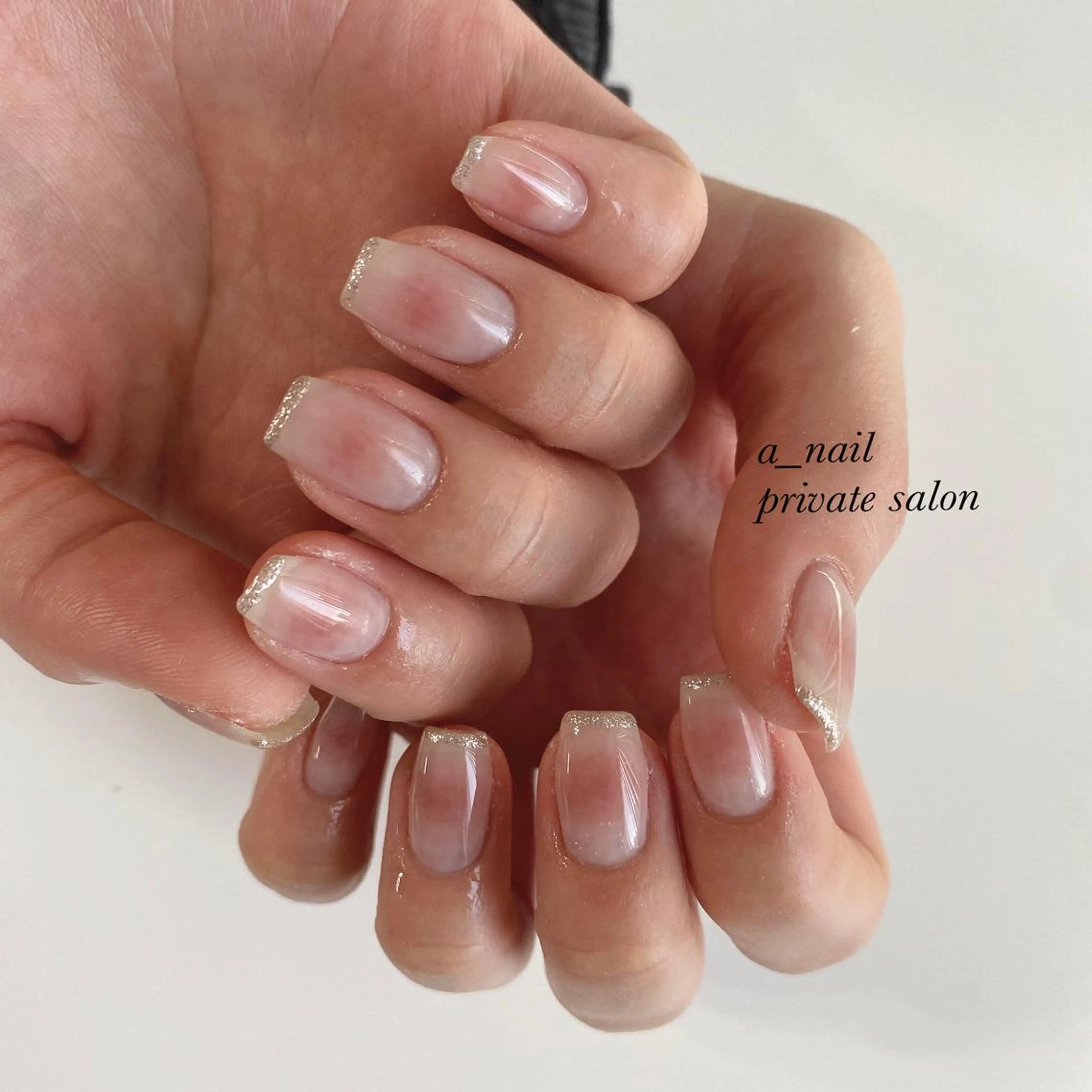 ネイル アニマル柄 フレンチネイル ジェルネイル 氷ネイル・うるうるネイル レース 菅 恵奈のネイルデザイン