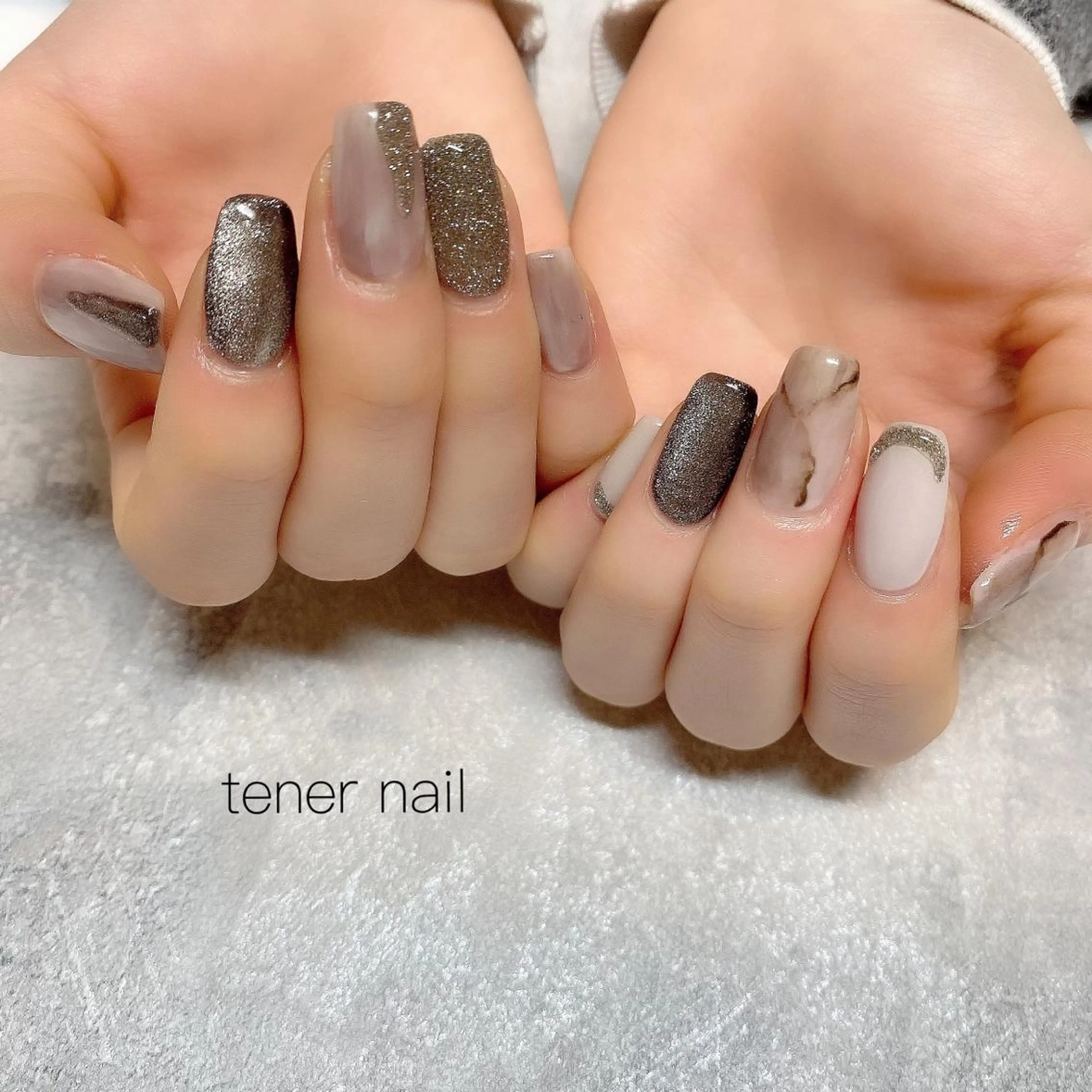 ネイル フラッシュネイル ラメ(グリッター) ニュアンスネイル テネルネイル tener nailのネイルデザイン