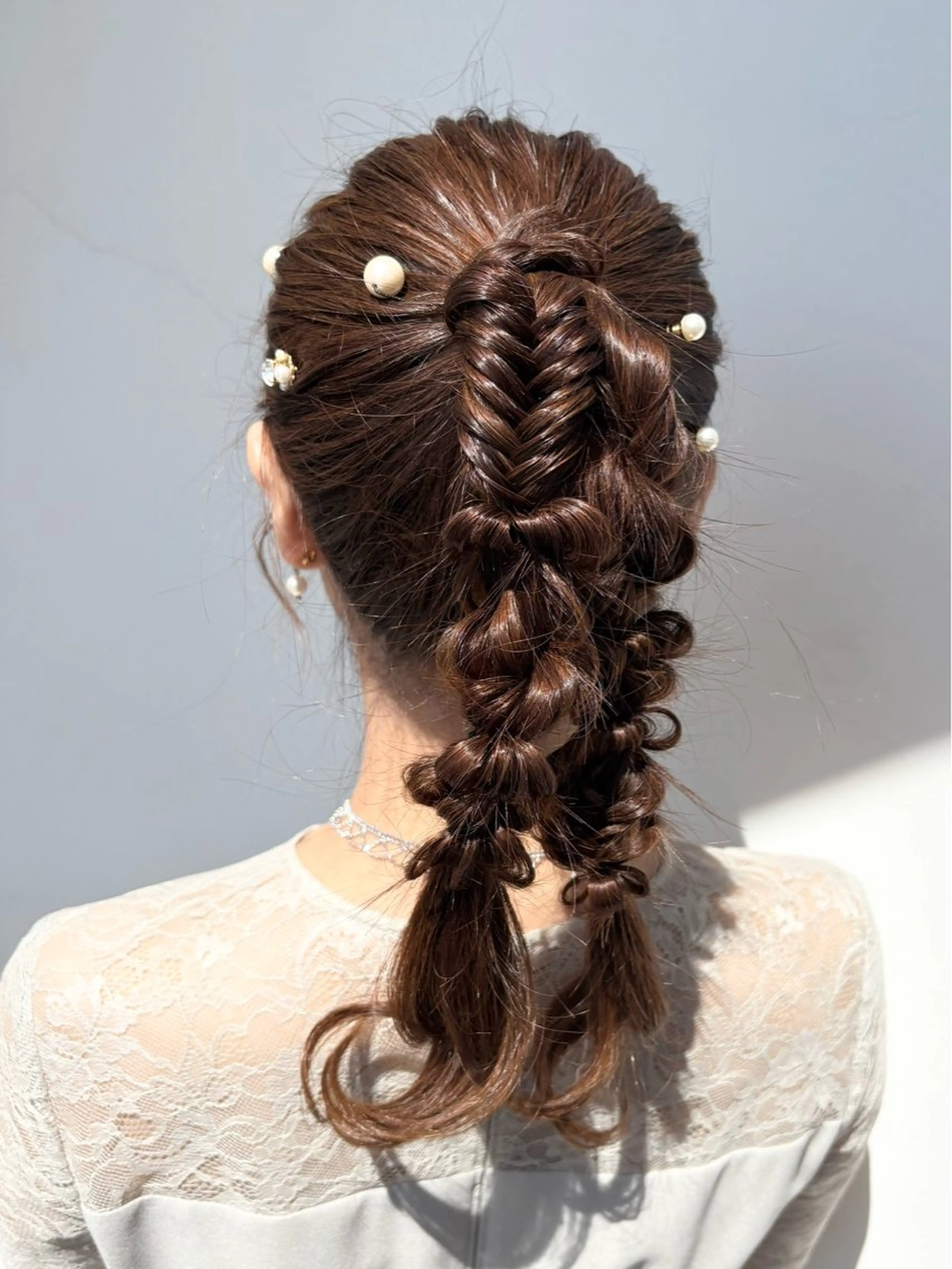 ロング ヘアアレンジ ポニーテール ヘアセット 艶ピンク*ヘアセット 🌙shioriのヘアスタイル