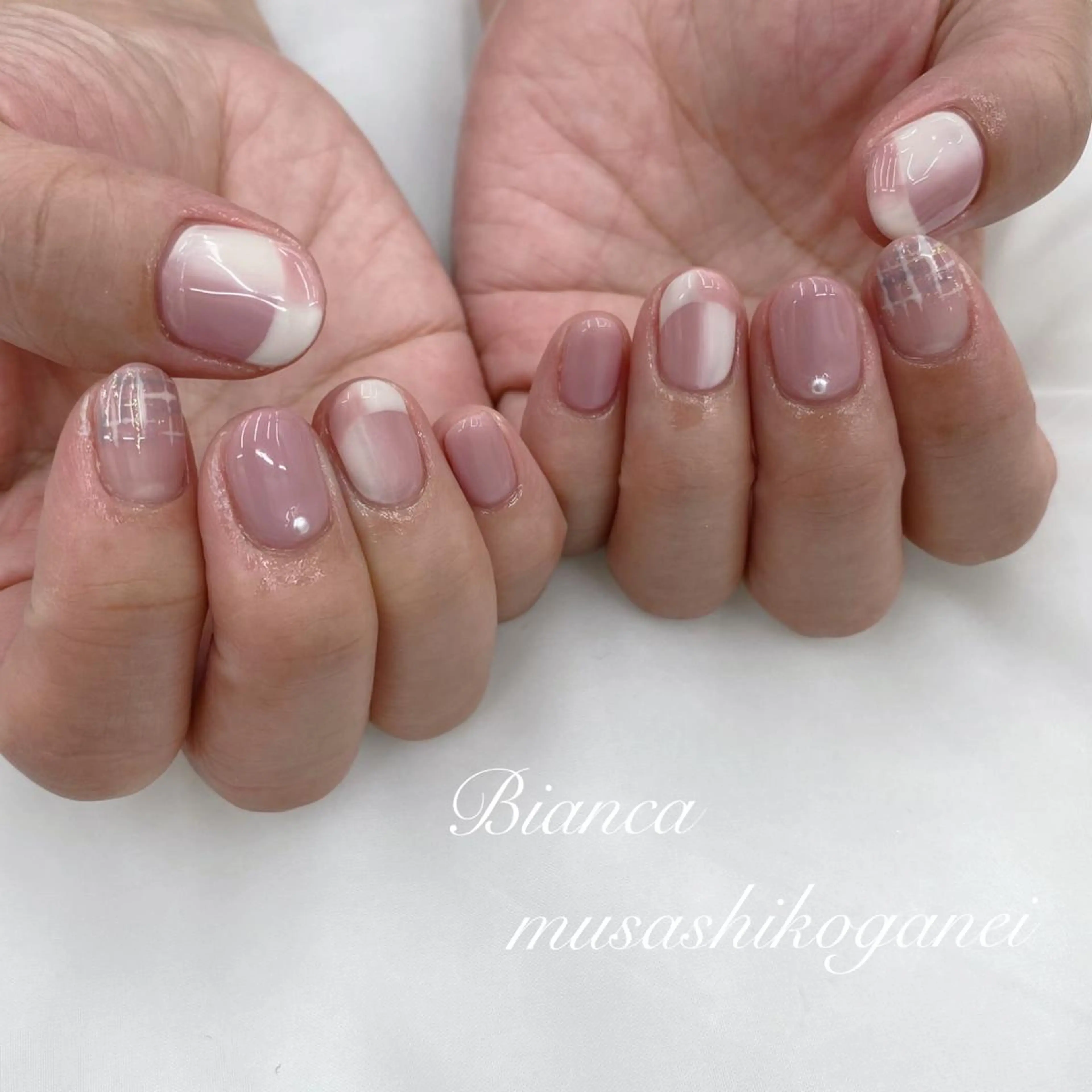 ネイル ハンドネイル Bianca 武蔵小金井　しぎはらのネイルデザイン