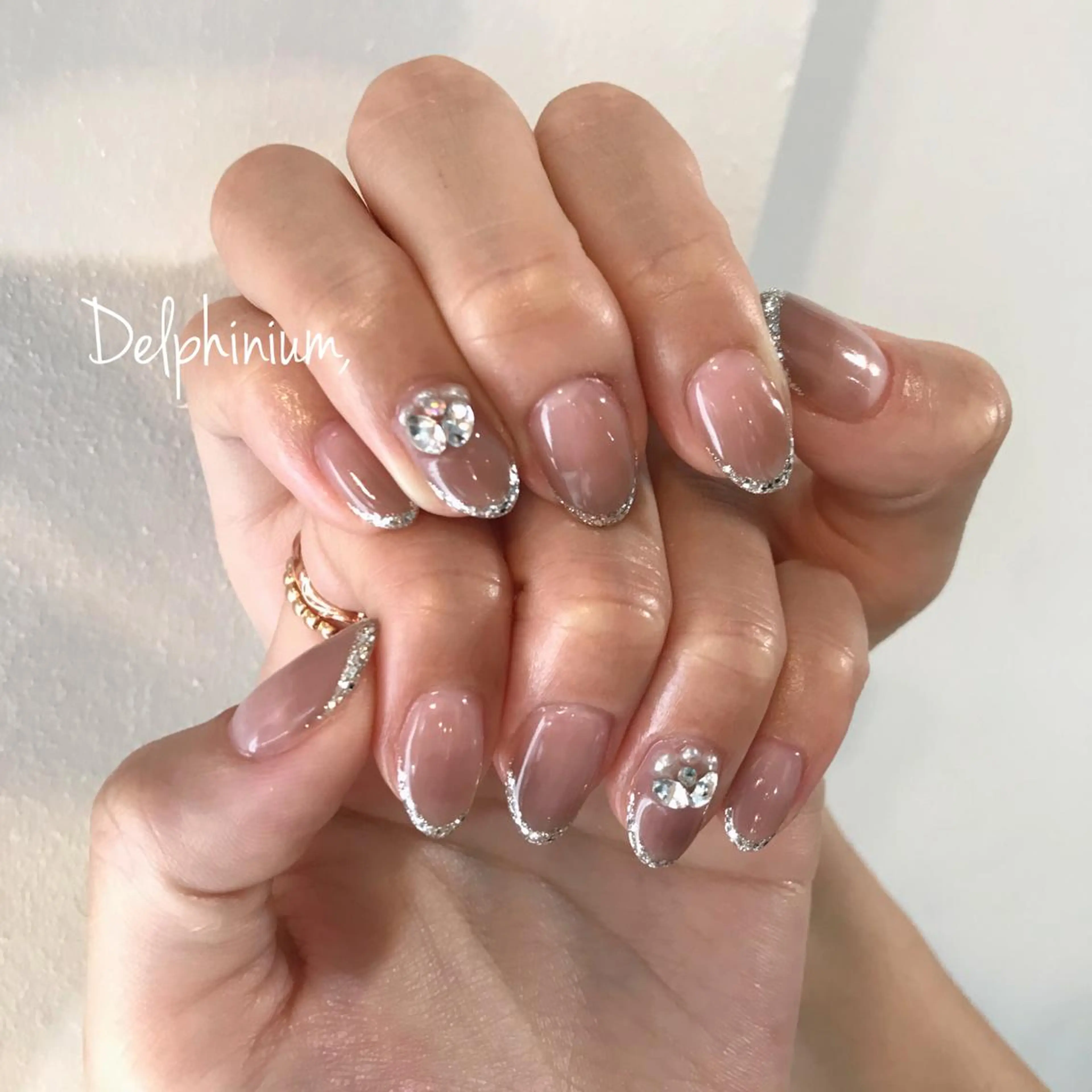 ネイル アートネイル クリアネイル ミラーネイル 持ち込み ニュアンスネイル 岡本 友恵のネイルデザイン