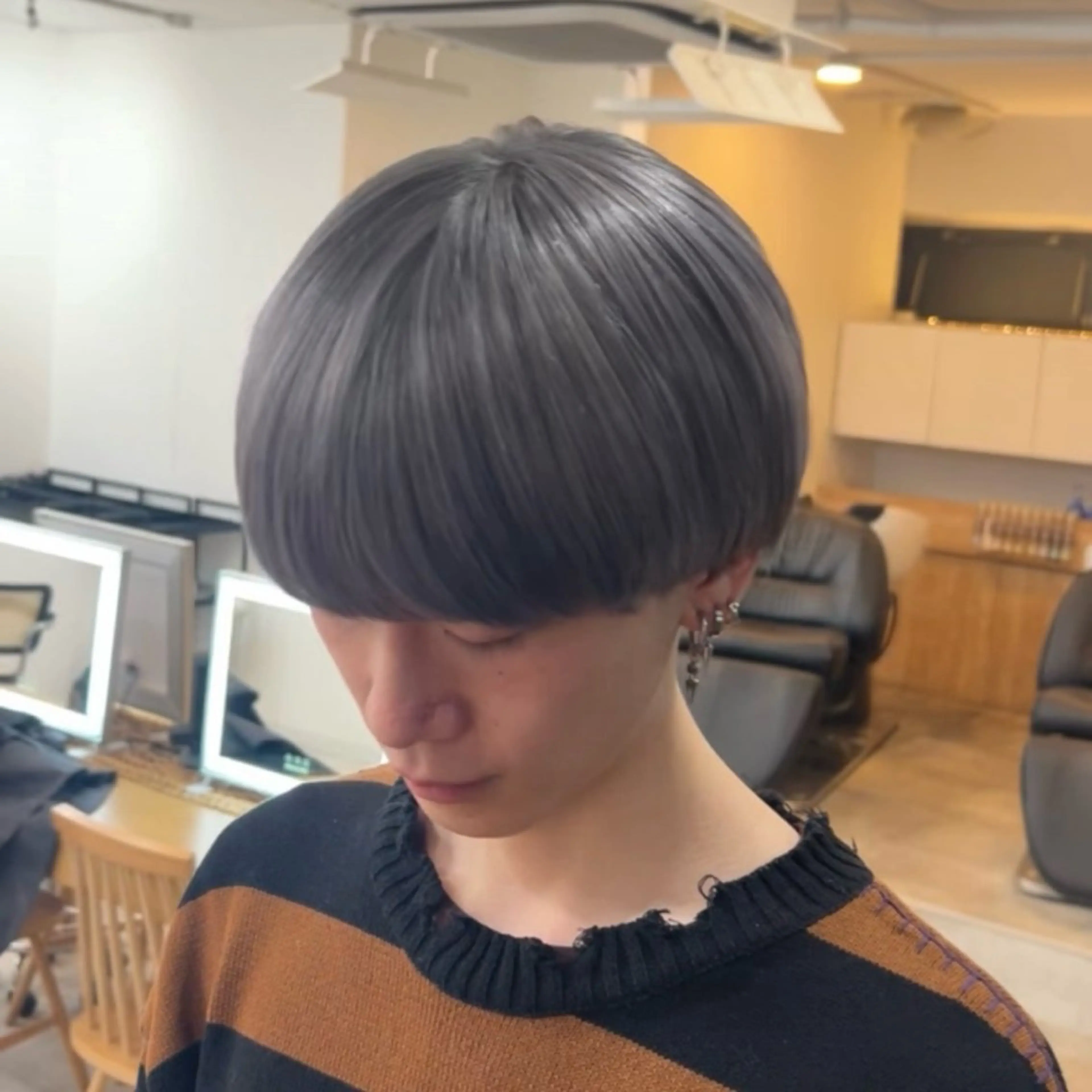 ショート カラー ベージュカラー ブリーチ シルバー ブリーチカラー/渋谷 /髪質改善/shinのヘアスタイル