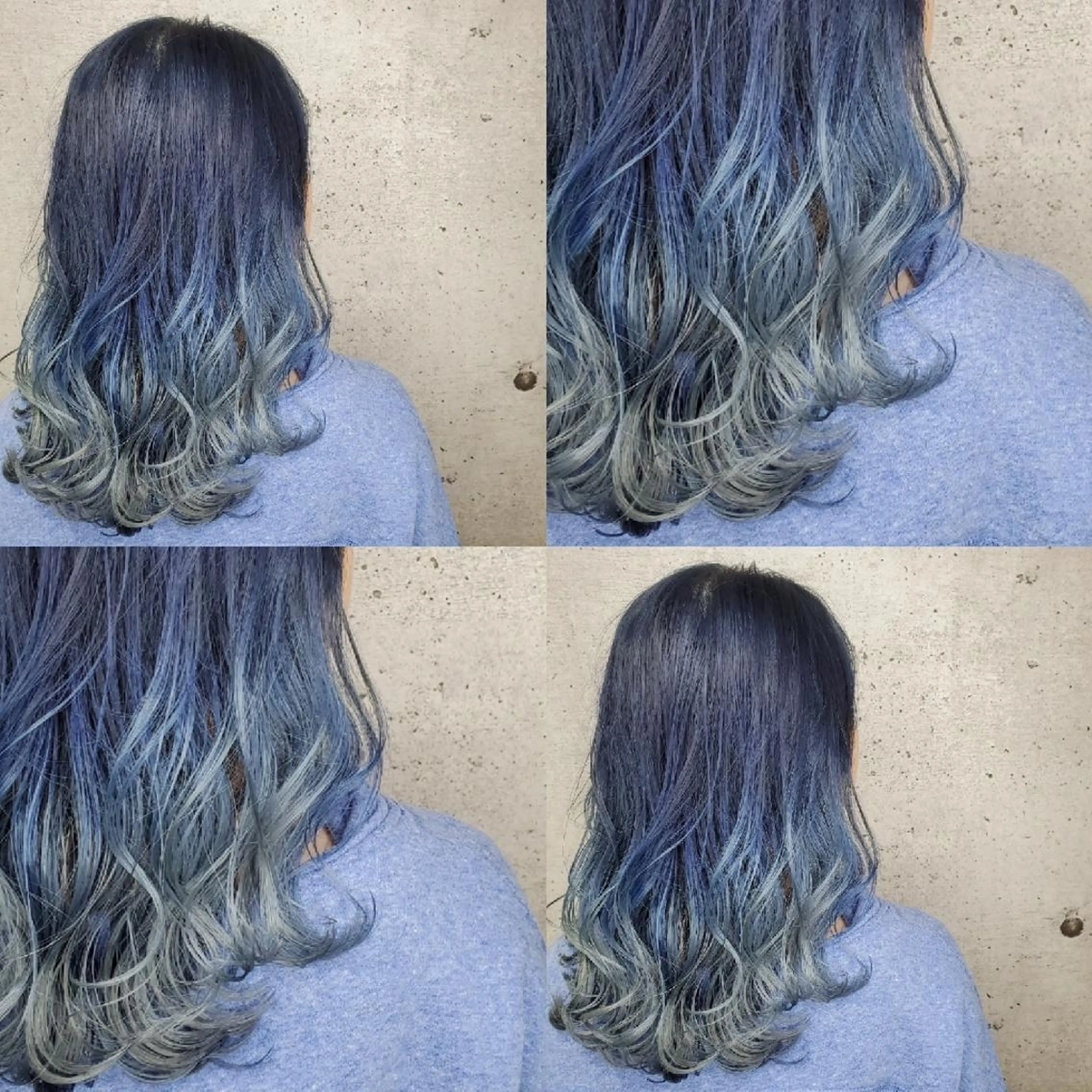 カラー セミロング ヘアカラー ツヤ髪✨縮毛矯正 ハイトーンカラーのヘアスタイル