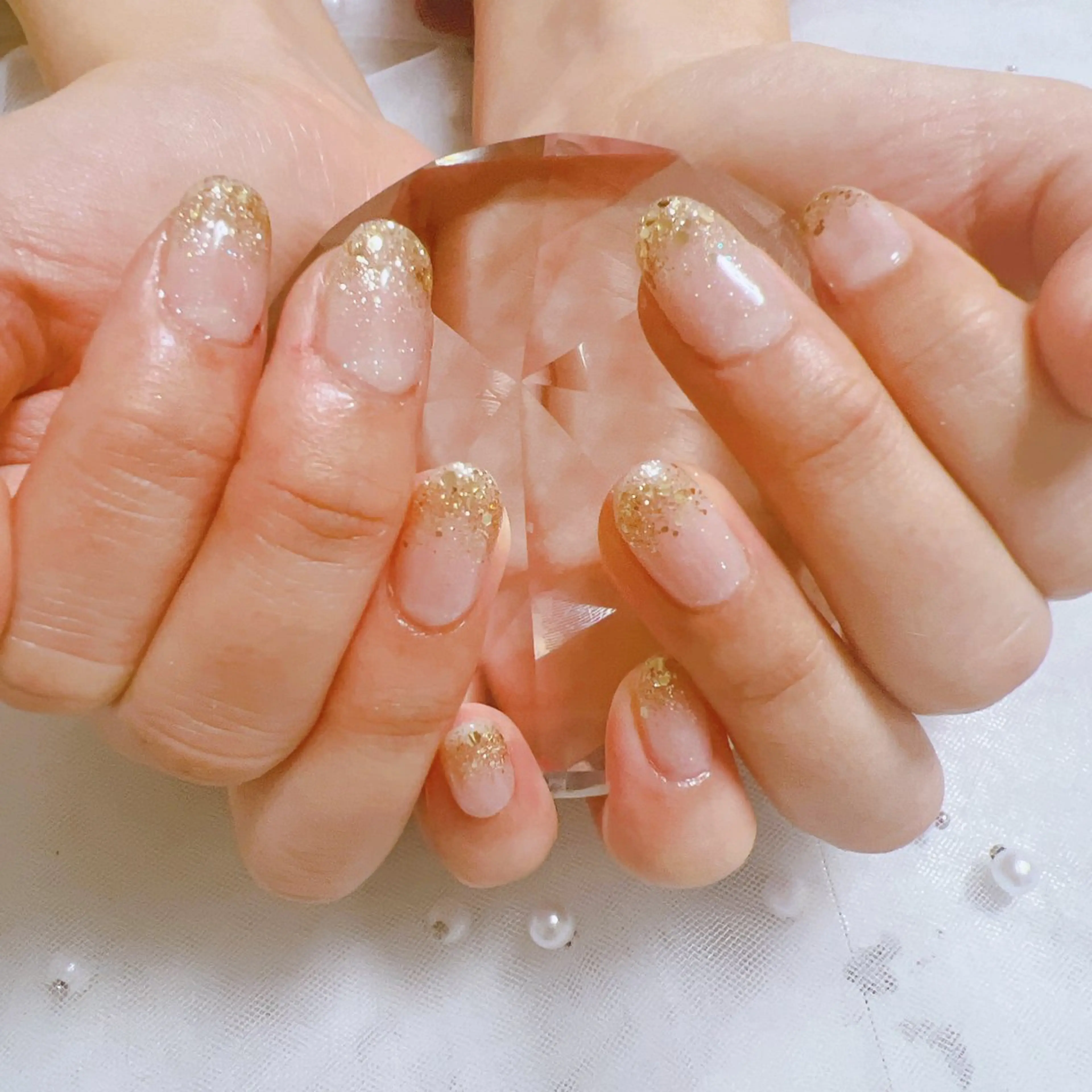 ハンドネイル🎀ラメグラ⚠️オフなしの写真