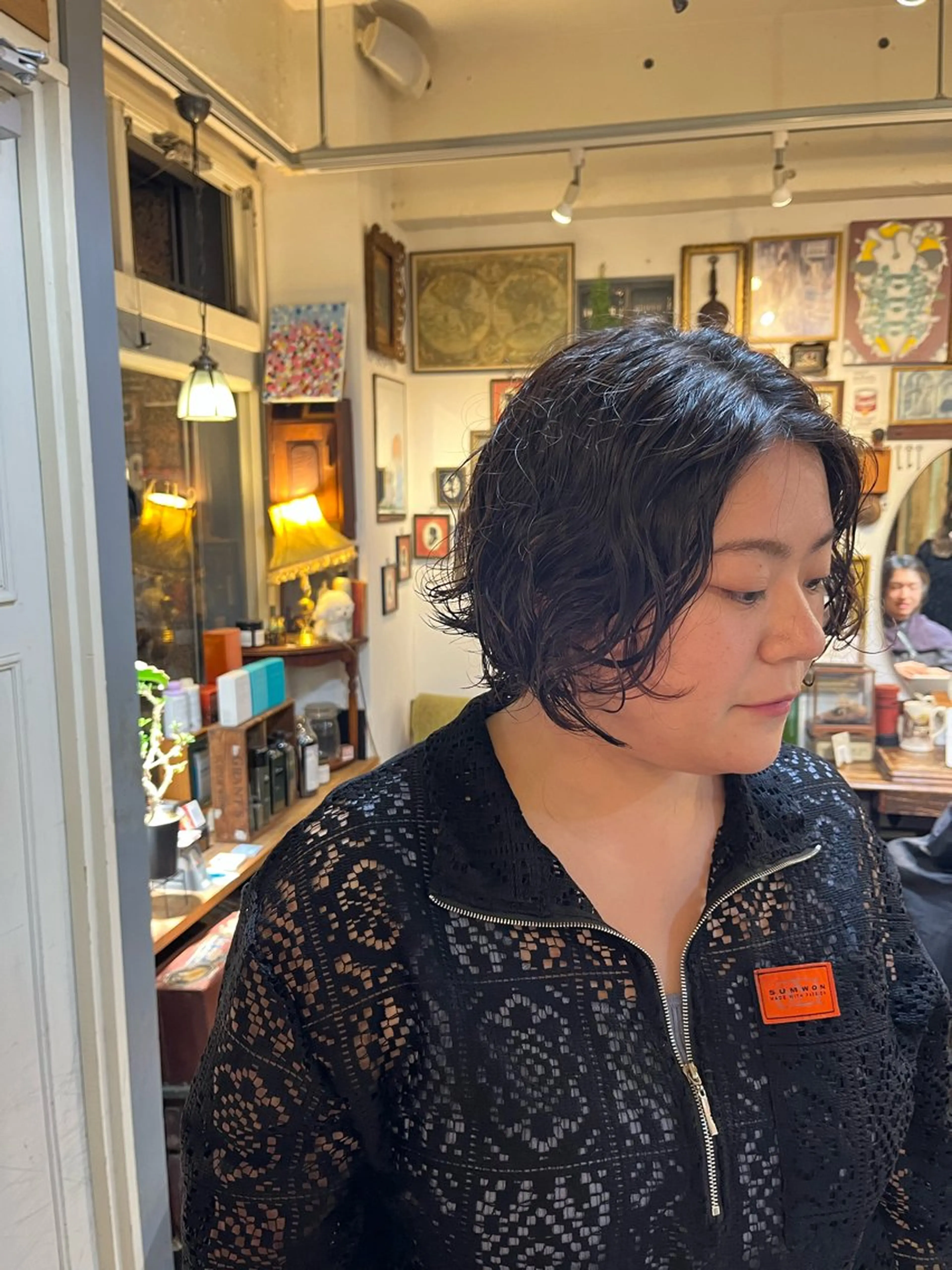 ショート パーマ ボブ カット パーマ ヘッドスパ benji 学芸大学所属・朝が楽なパーマ 🌱ショート/緒方椋のヘアスタイル