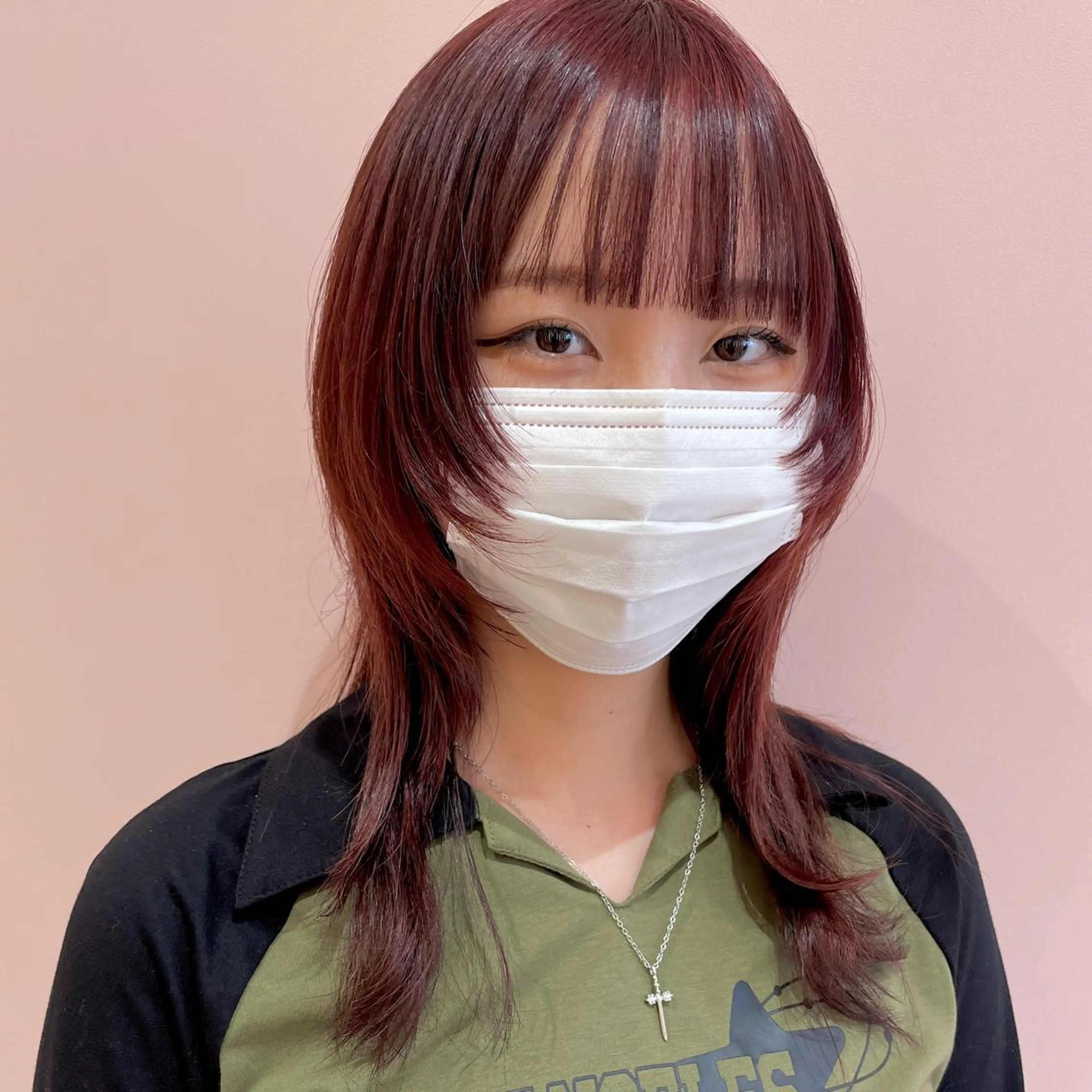 セミロング ウルフカット カット ヘアカラー レイヤー/ウルフ/ ハイトーンchimiのヘアスタイル