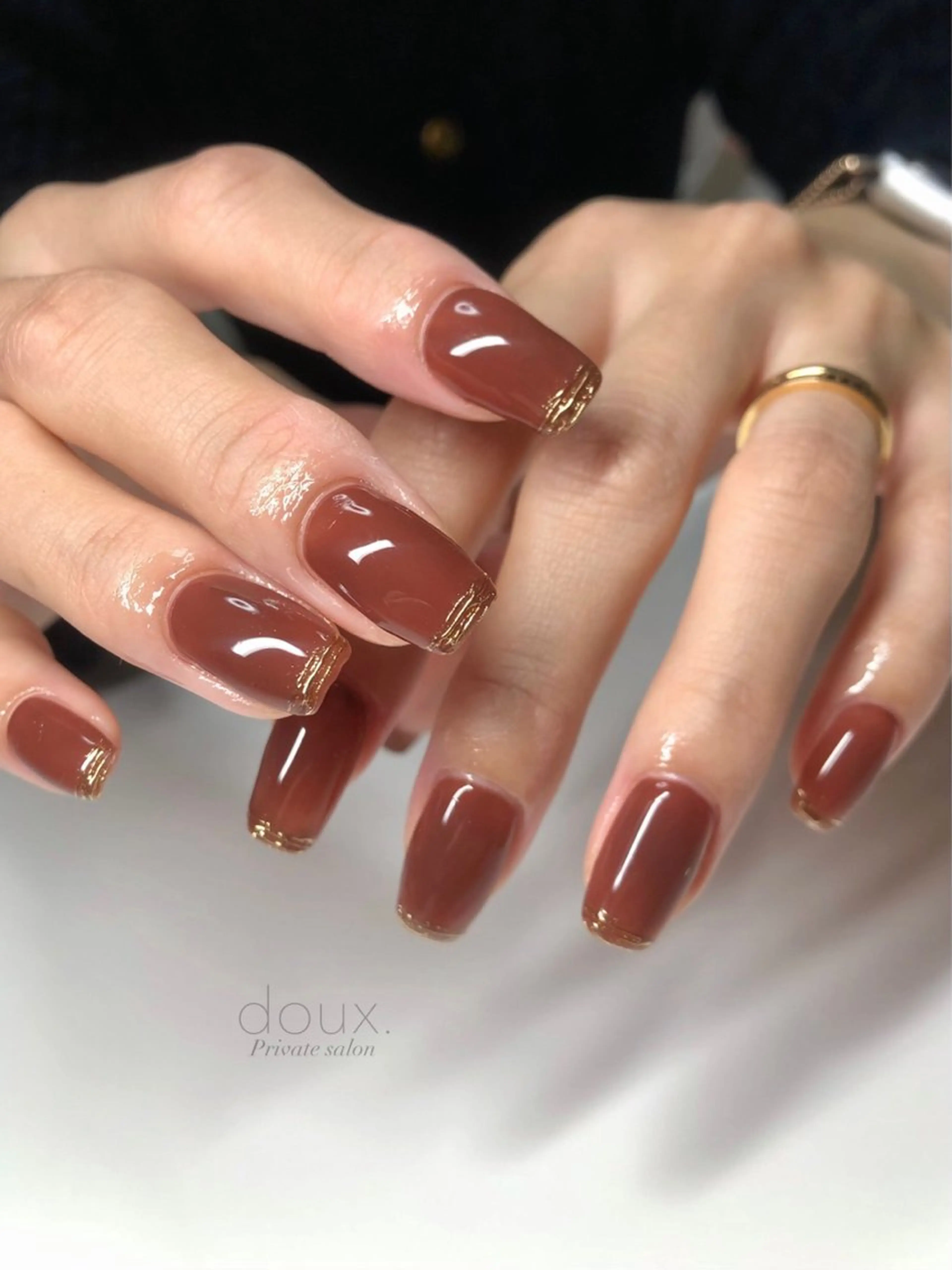 ネイル フレンチネイル 韓国ネイル マグネットネイル ミラーネイル ニュアンスネイル ハンドネイル doux. nailのネイルデザイン