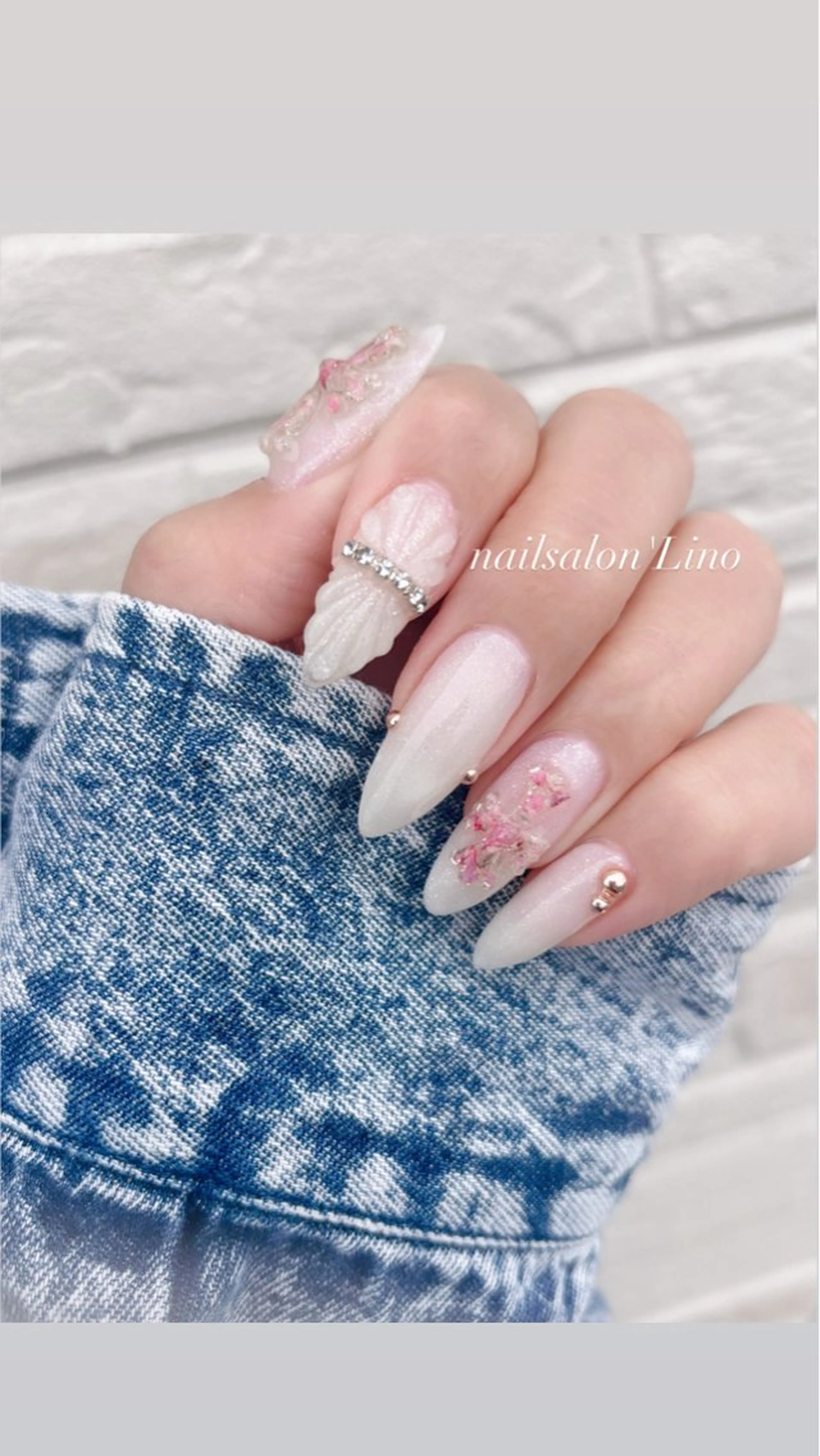 ネイル おそろいネイル ハンドネイル Lino𓂃⟡.· Chizuruのネイルデザイン