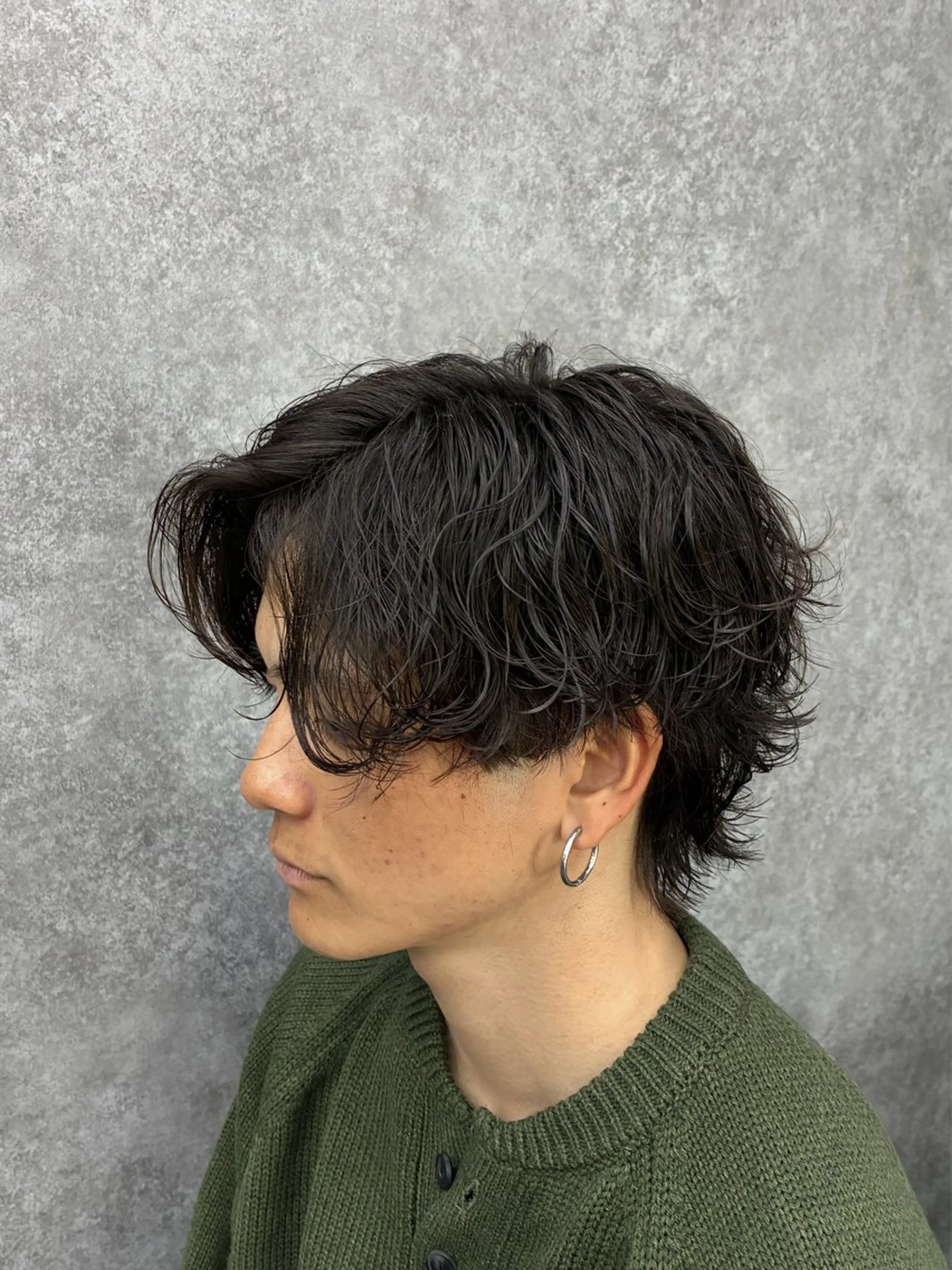 パーマ メンズ カット パーマ 深野 ちさとのヘアスタイル