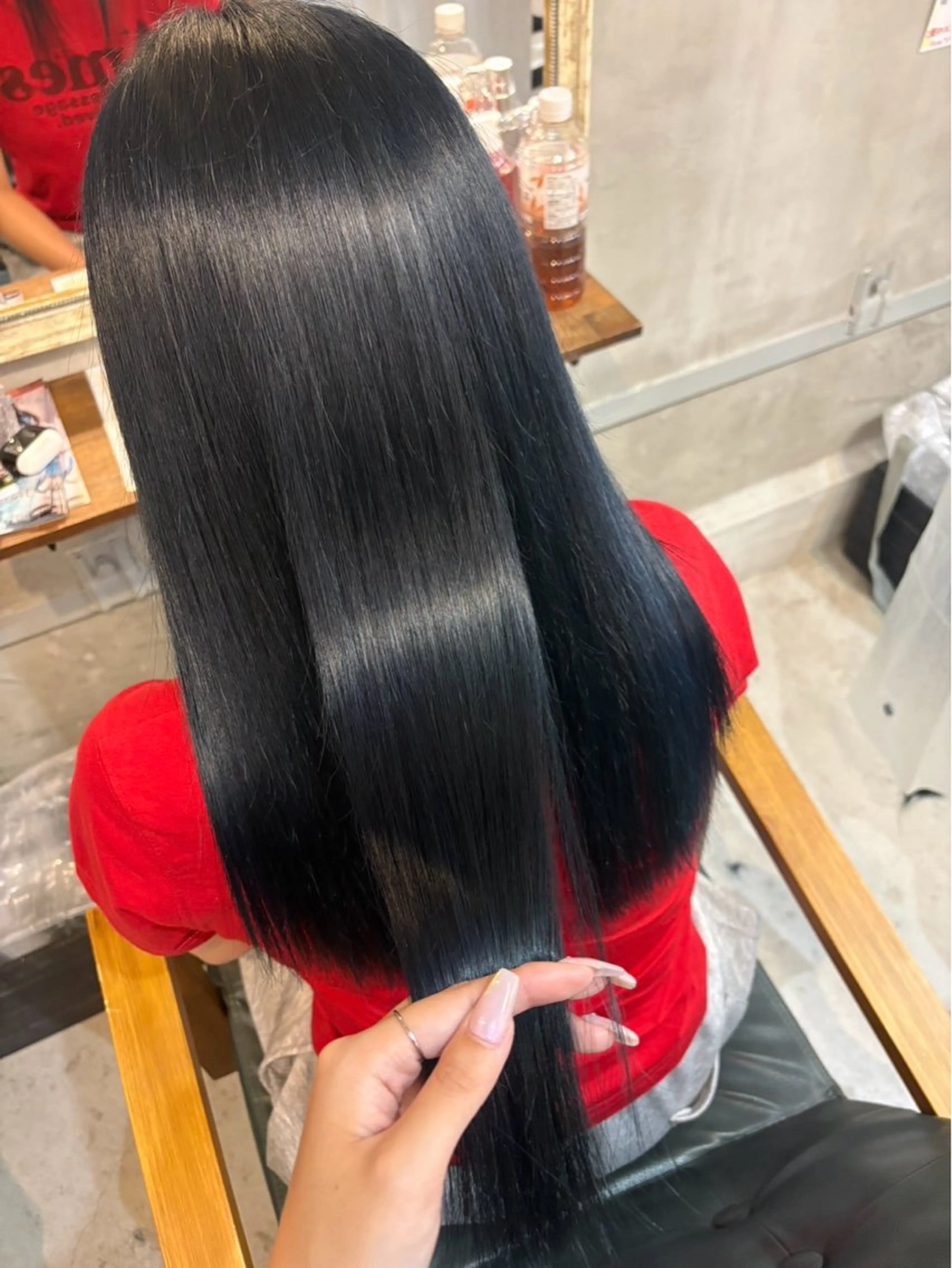 セミロング 🎀カット 縮毛矯正 モデル /烏丸御池のヘアスタイル