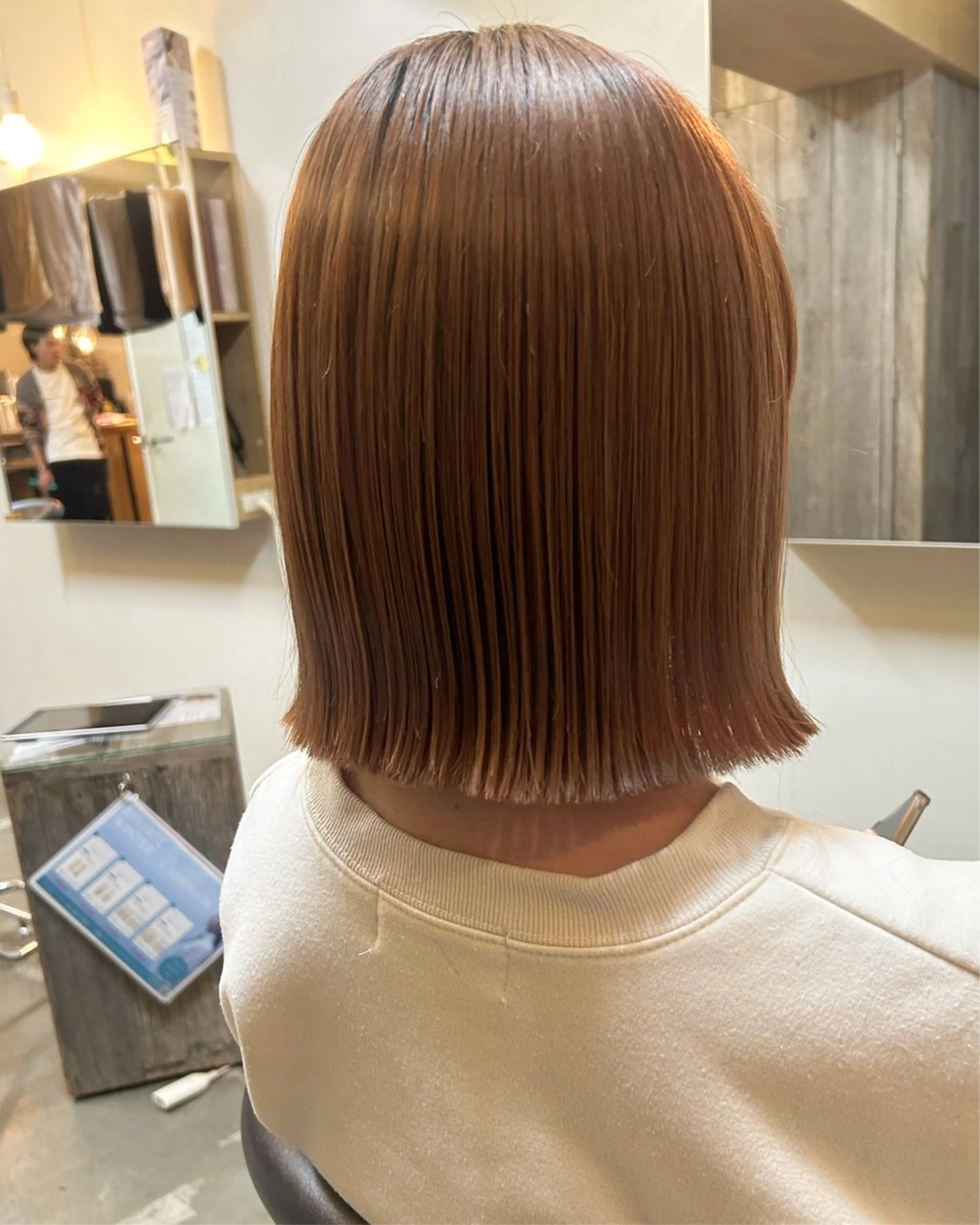 ミディアム 切りっぱなしボブ ボブ dulce oro所属・円山/ブリーチ/暖色 Kiriのヘアスタイル