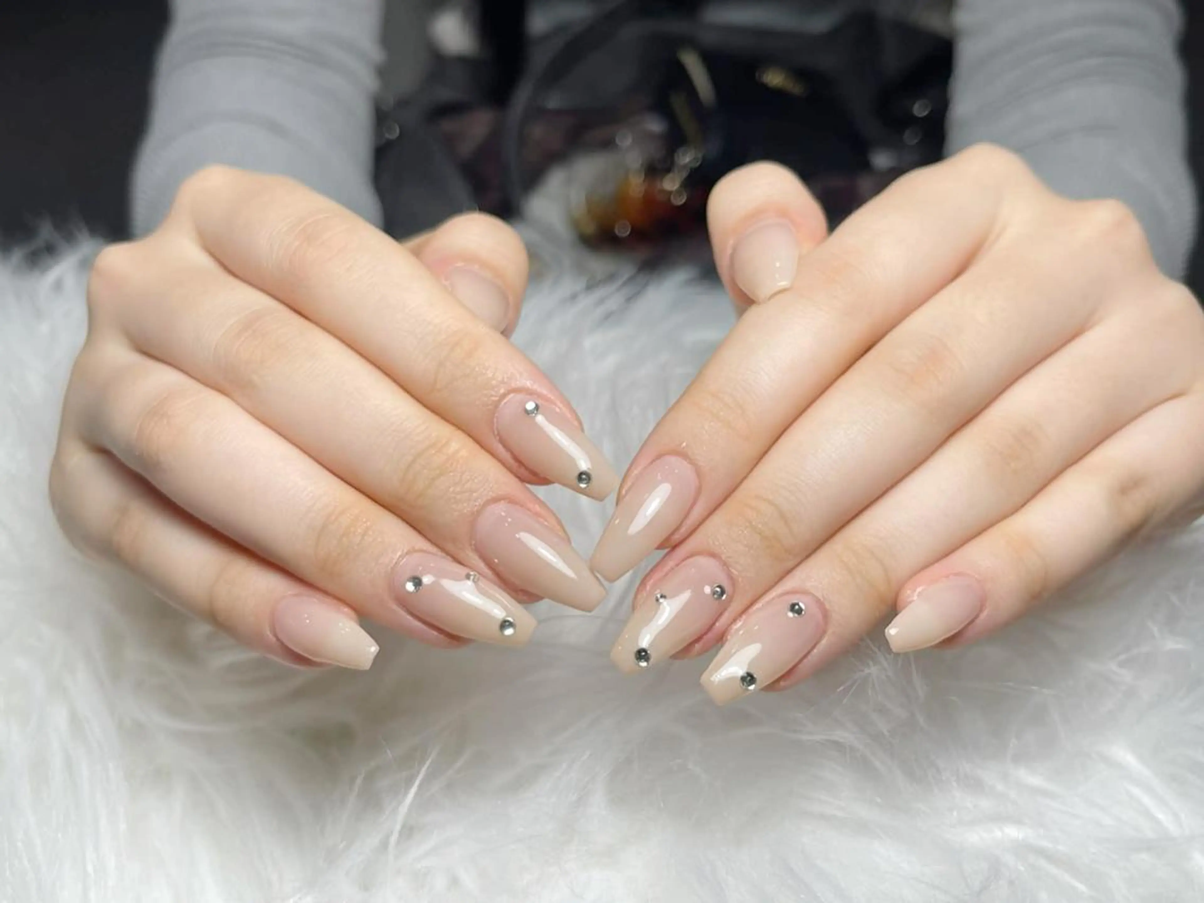 ネイル ボルドー チークネイル 長さ出し フレンチネイル ジェルネイル アンアンBelle Nail 池袋のネイルデザイン