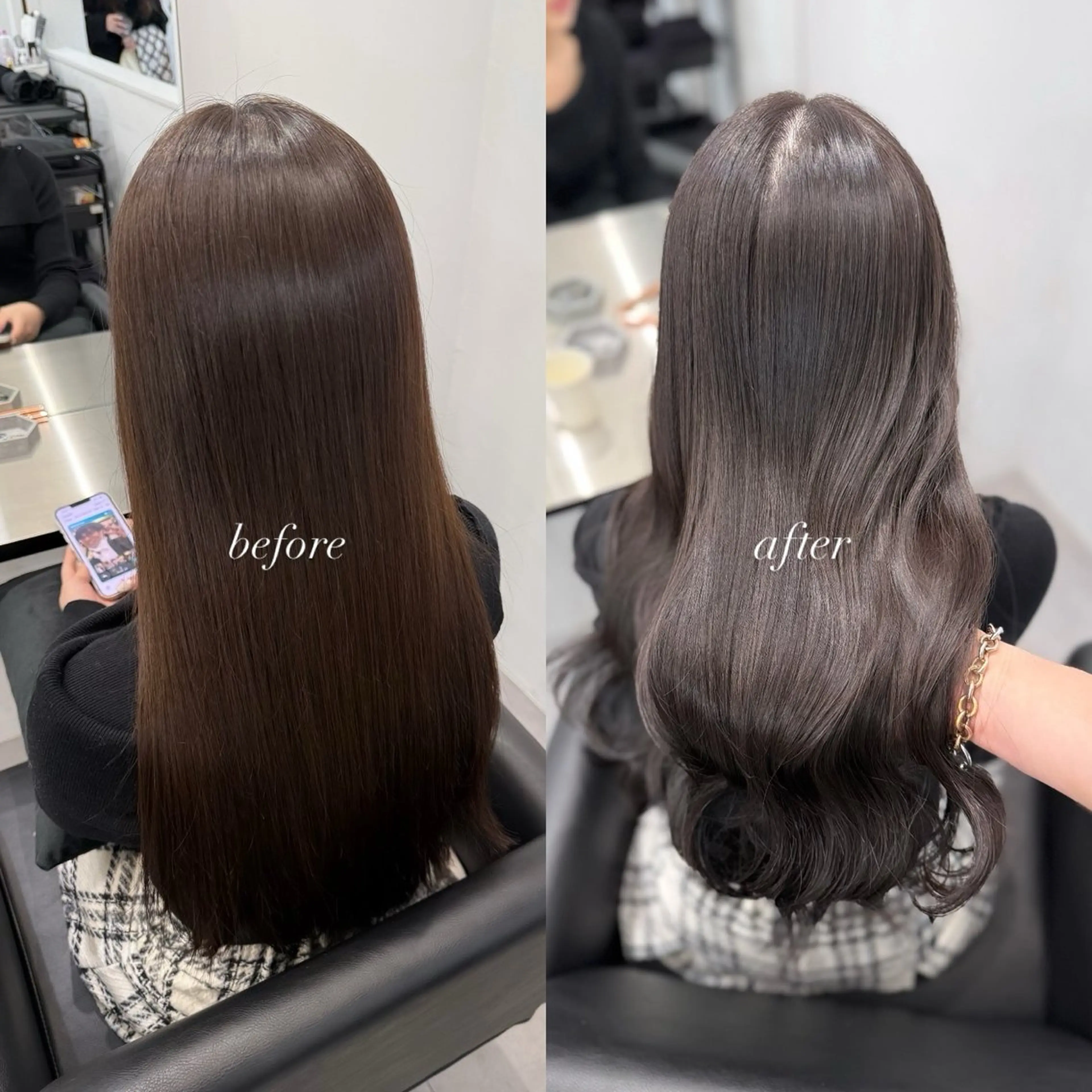 ロング カット ヘアカラー トリートメント 髪質改善× ブリーチなしyutoのヘアスタイル