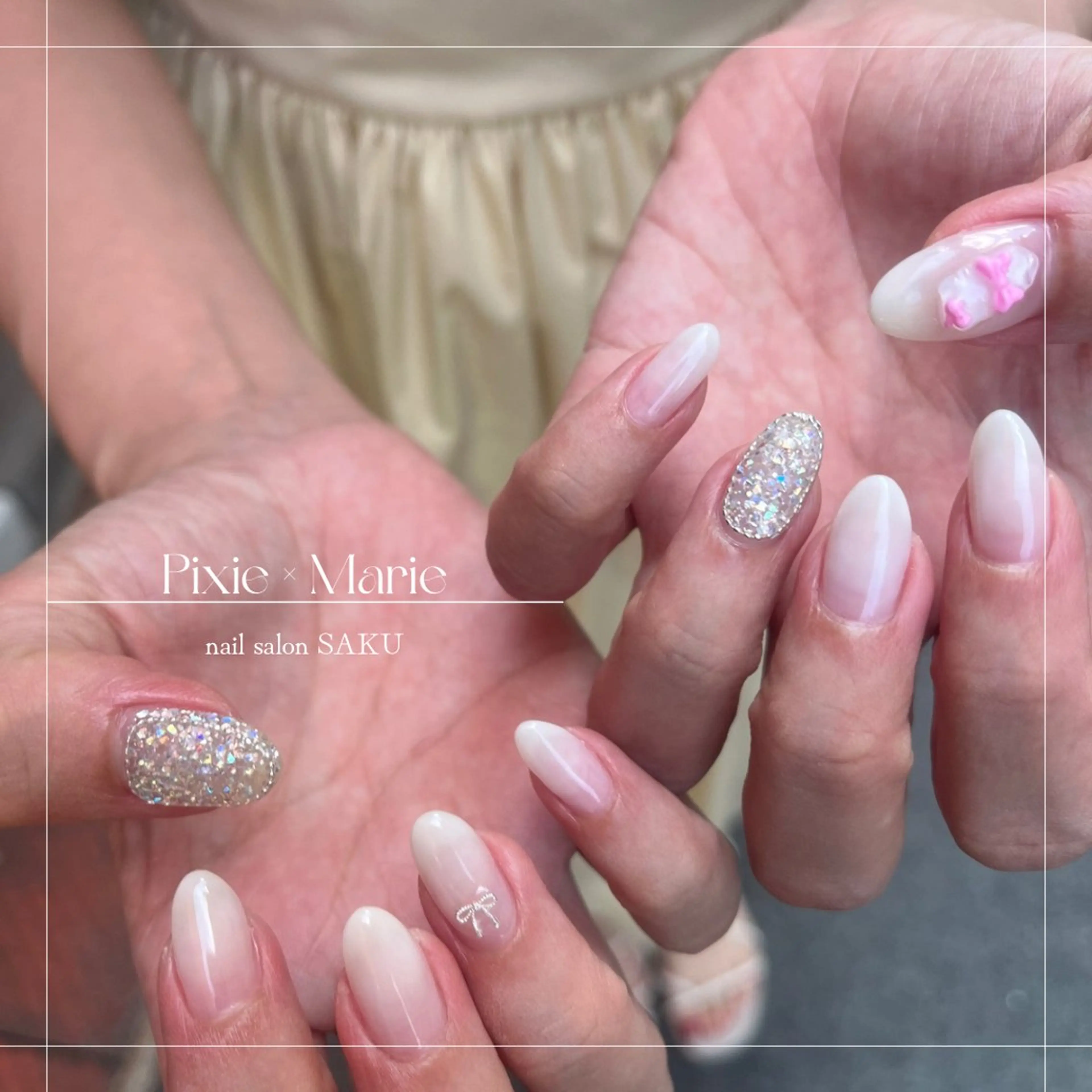 ネイル ニュアンスネイル シンプルネイル ハンドネイル SAKU nail 作島茜のネイルデザイン