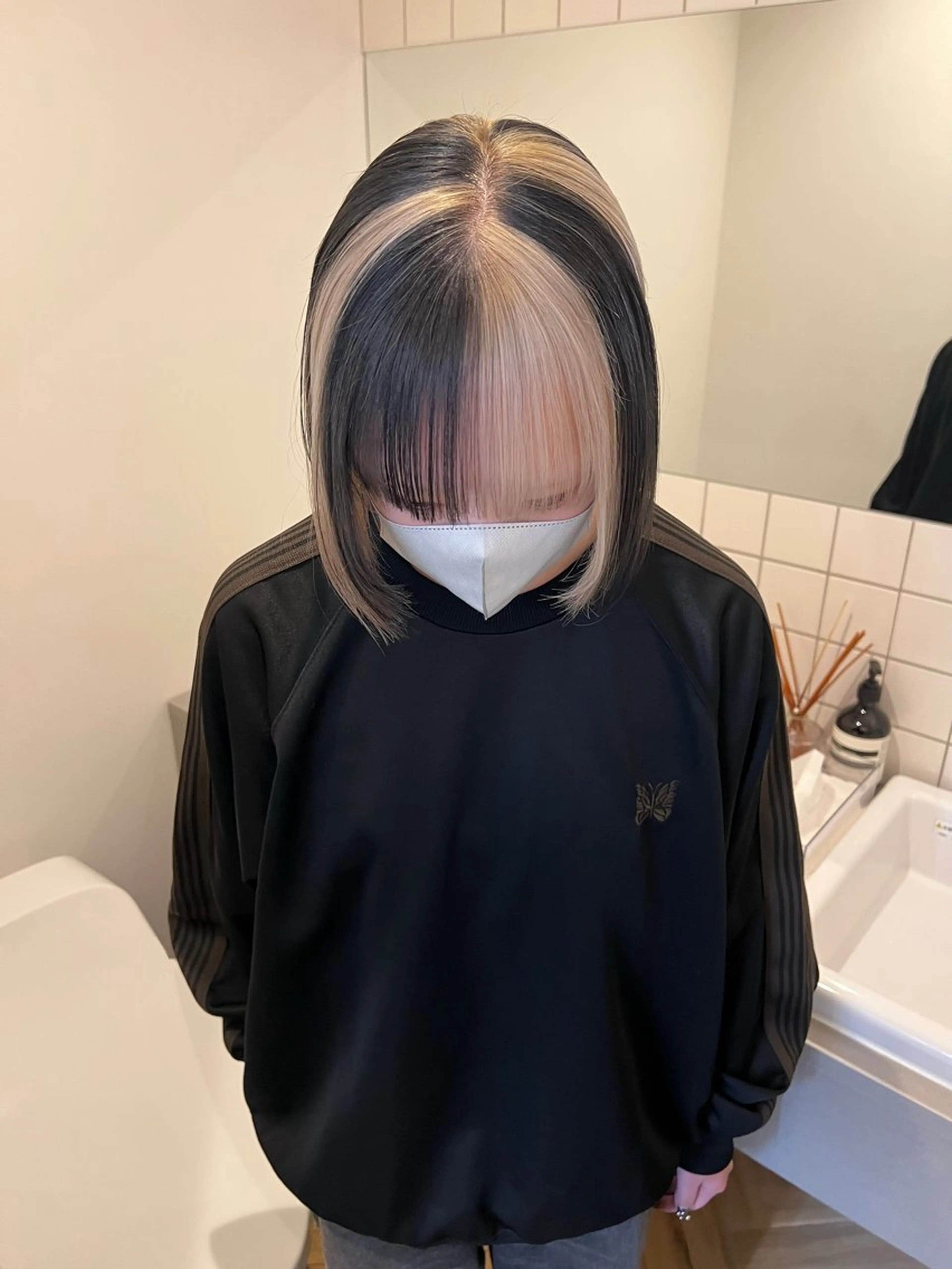 ミディアム ヘアカラー 舟橋耀/ブリーチカラ ー/レイヤーカットのヘアスタイル