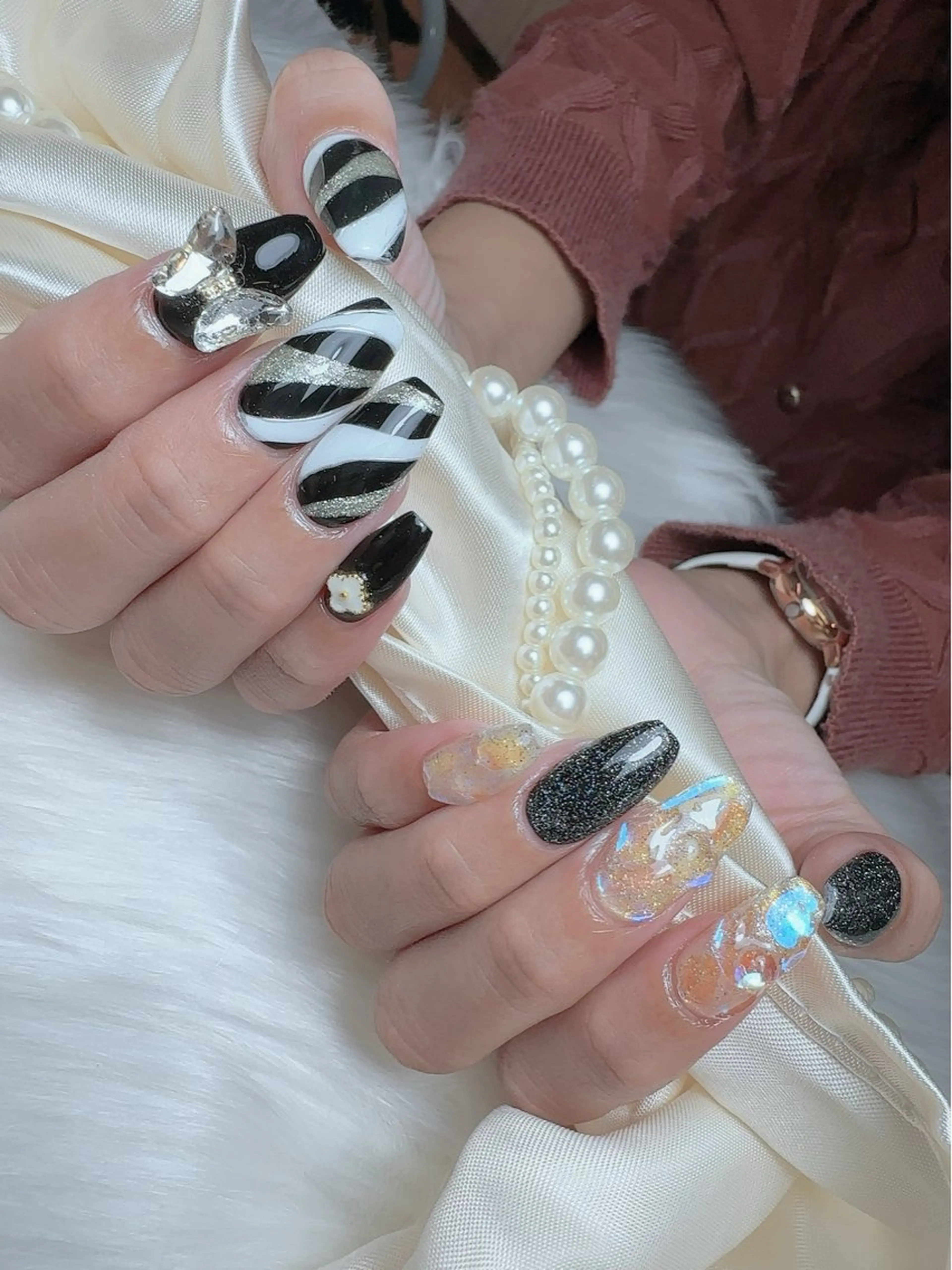 ネイル マグネットネイル 持ち込み ニュアンスネイル 夏ネイル ワンホンネイル ハンドネイル Nailsalon Mimiy..♡のネイルデザイン