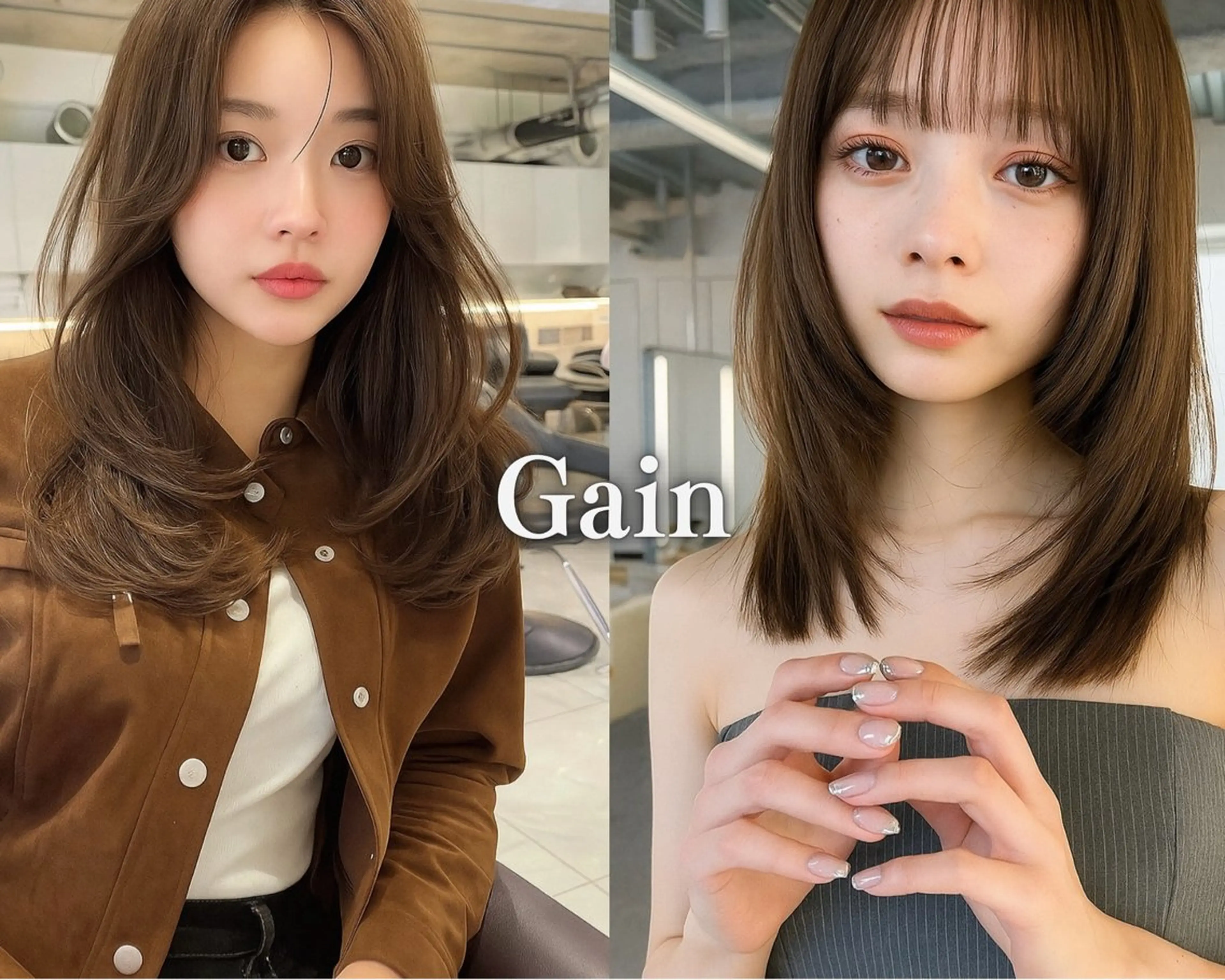 セミロング カラー パーマ 顔まわりレイヤー 韓国風ヘア レイヤーカット 似合わせカット 小顔カット KAKKY/ショート レイヤー/千種/池下のヘアスタイル